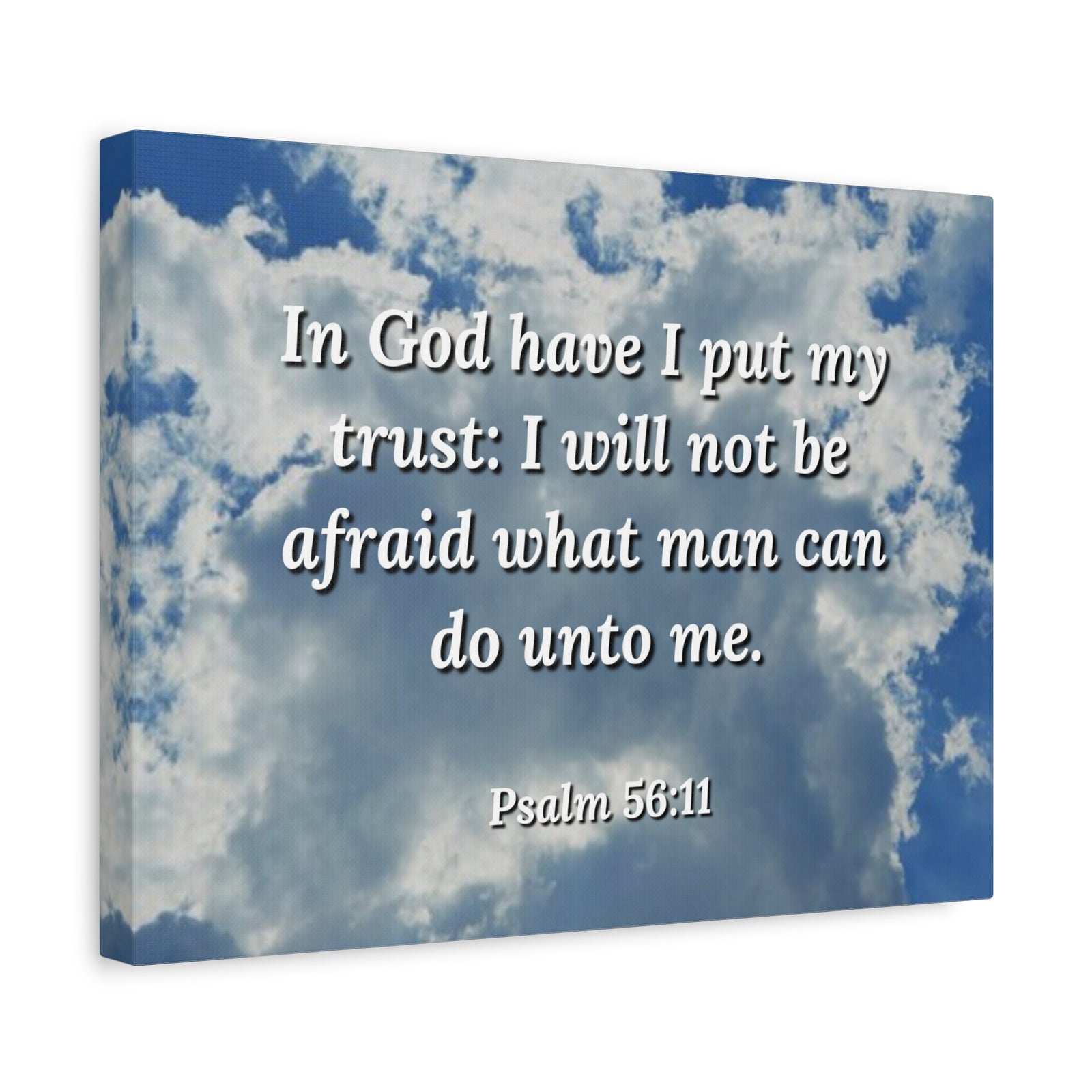 Scripture Canvas My Trust Psalm 56:11 Christian Wall Art Bible Verse Print Ready to Hang-Express Your Love Gifts