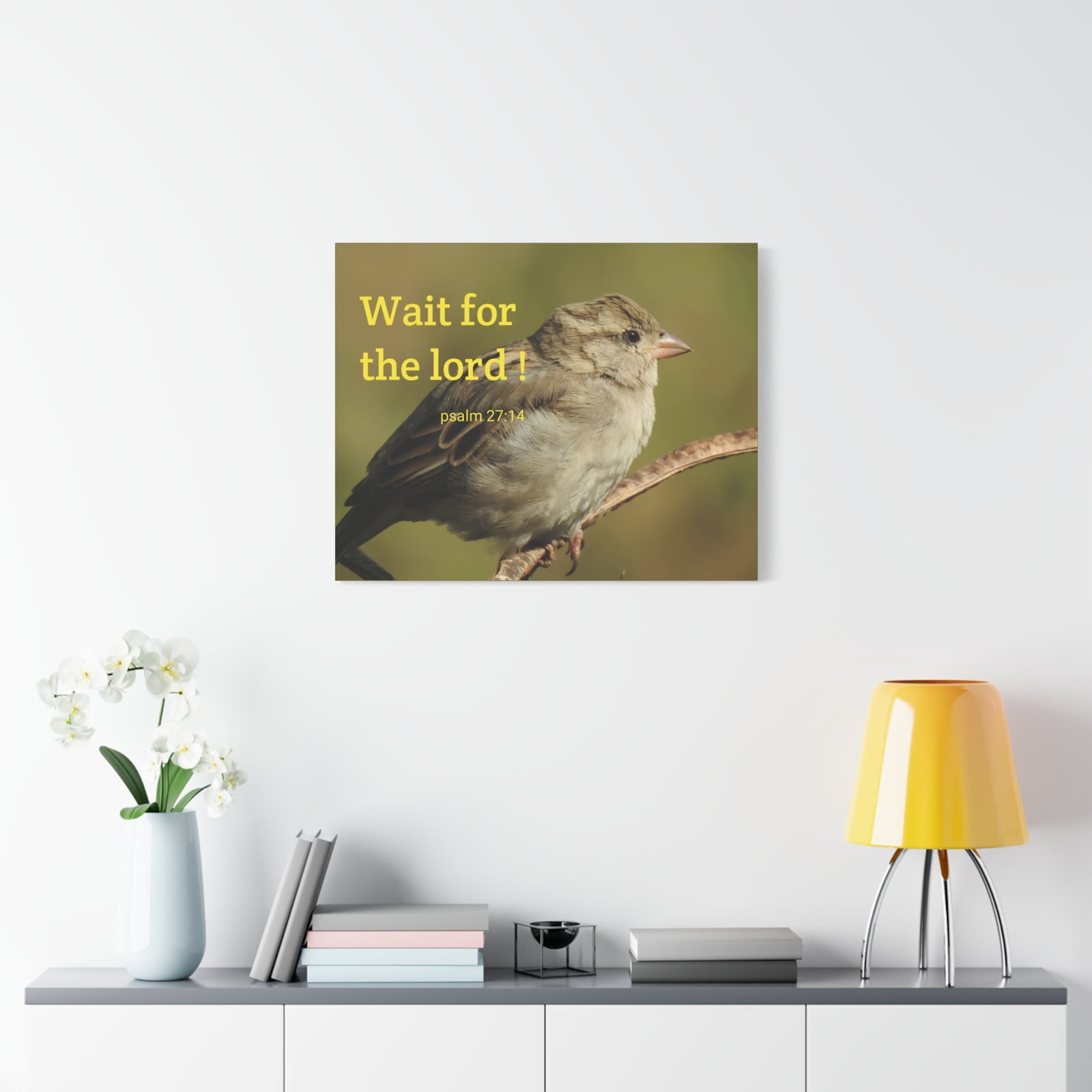 Scripture Walls Wait For The Lord Psalm 27:14 Bible Verse Canvas Christian Wall Art Ready to Hang-Express Your Love Gifts