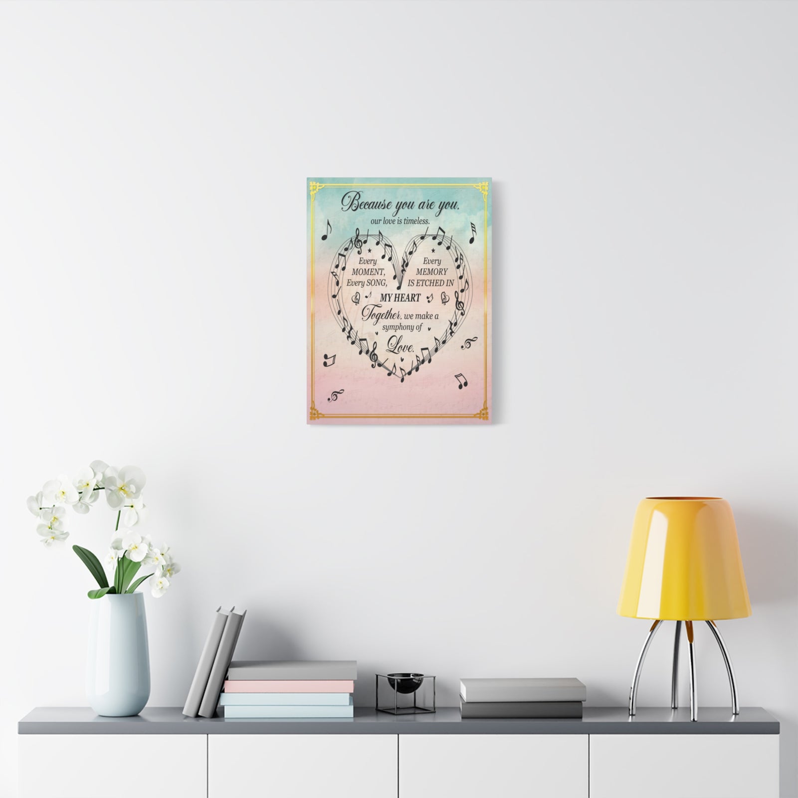 To My Wife Symphony of Love Canvas Wall Art - Romantic Gift for Her-Express Your Love Gifts