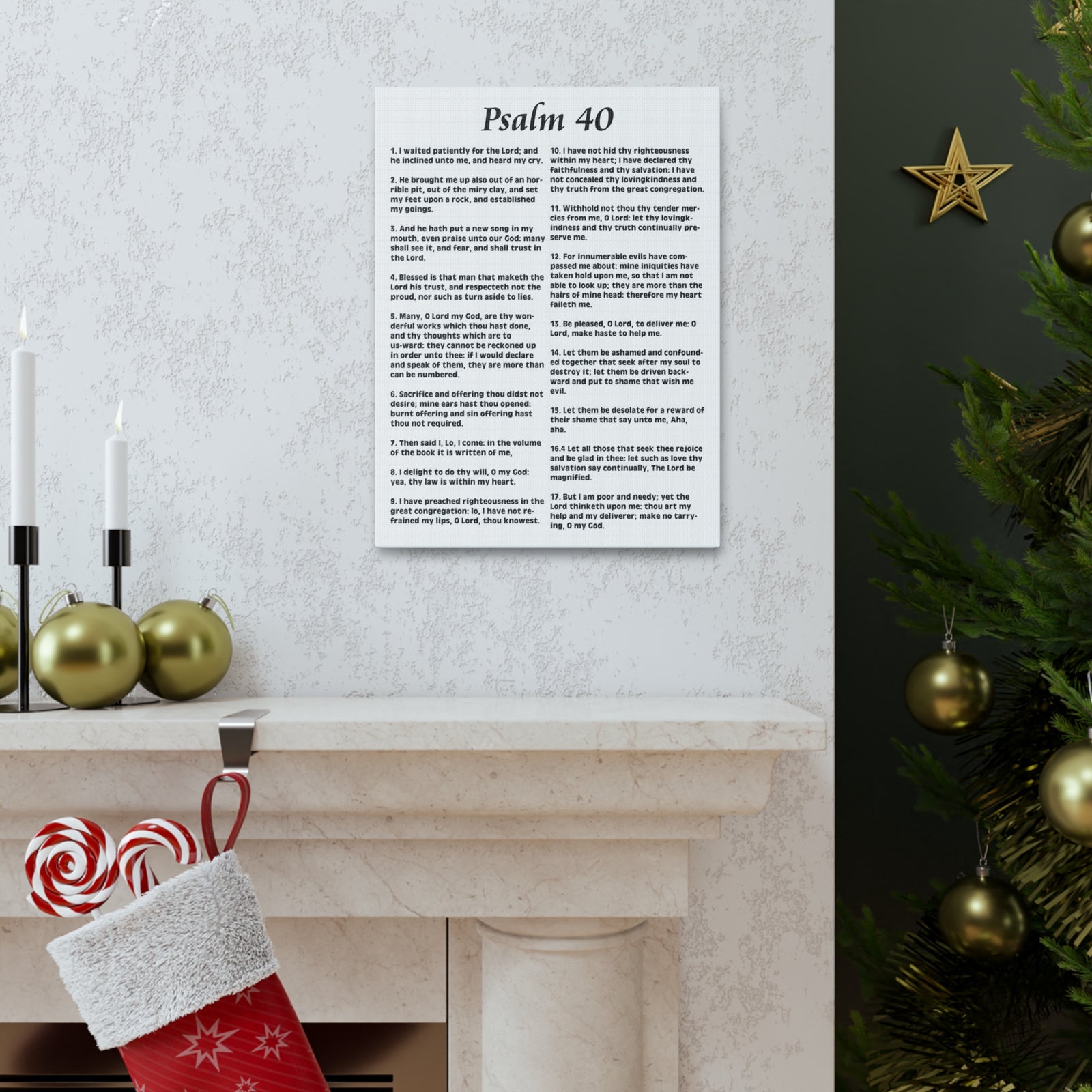 Scripture Walls My Deliverer Heard Me Psalm 40:11 Christian Wall Art Print Ready to Hang-Express Your Love Gifts