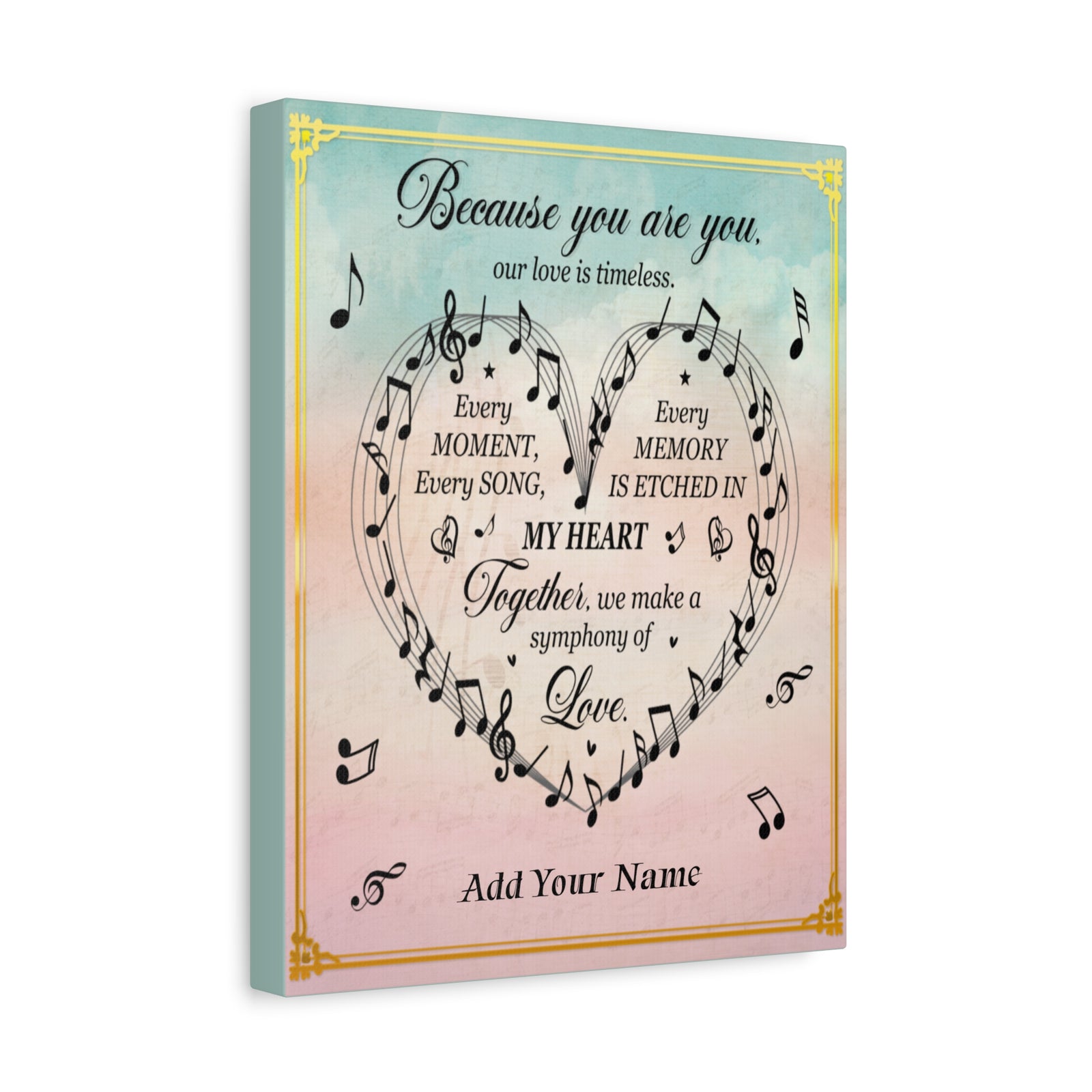 Personalized To My Wife Symphony of Love Canvas Wall Art - Romantic Gift for Her-Express Your Love Gifts
