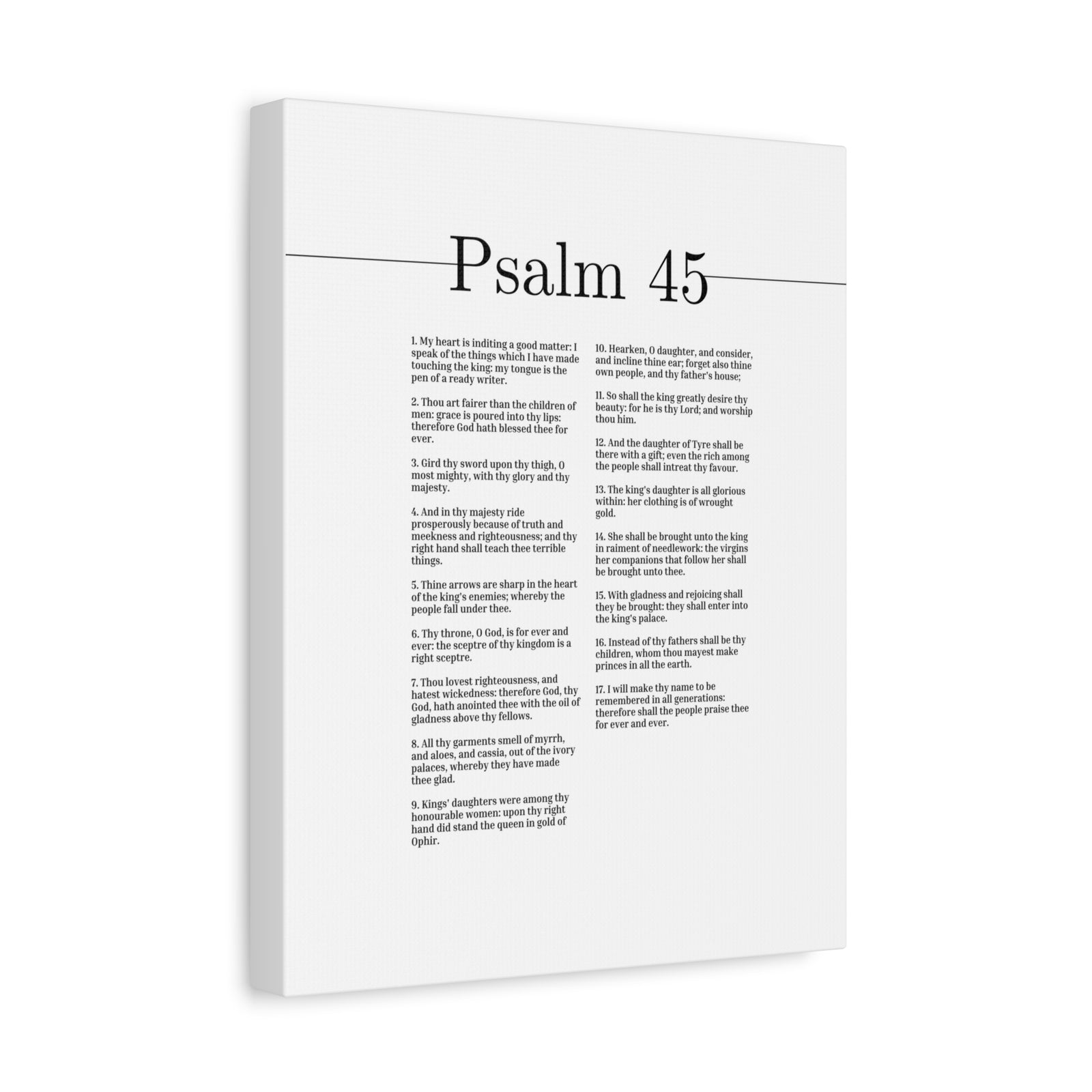 Scripture Canvas The People Praise Thee Forever And Ever Psalm 45 Christian Wall Art Bible Verse Print Ready to Hang-Express Your Love Gifts