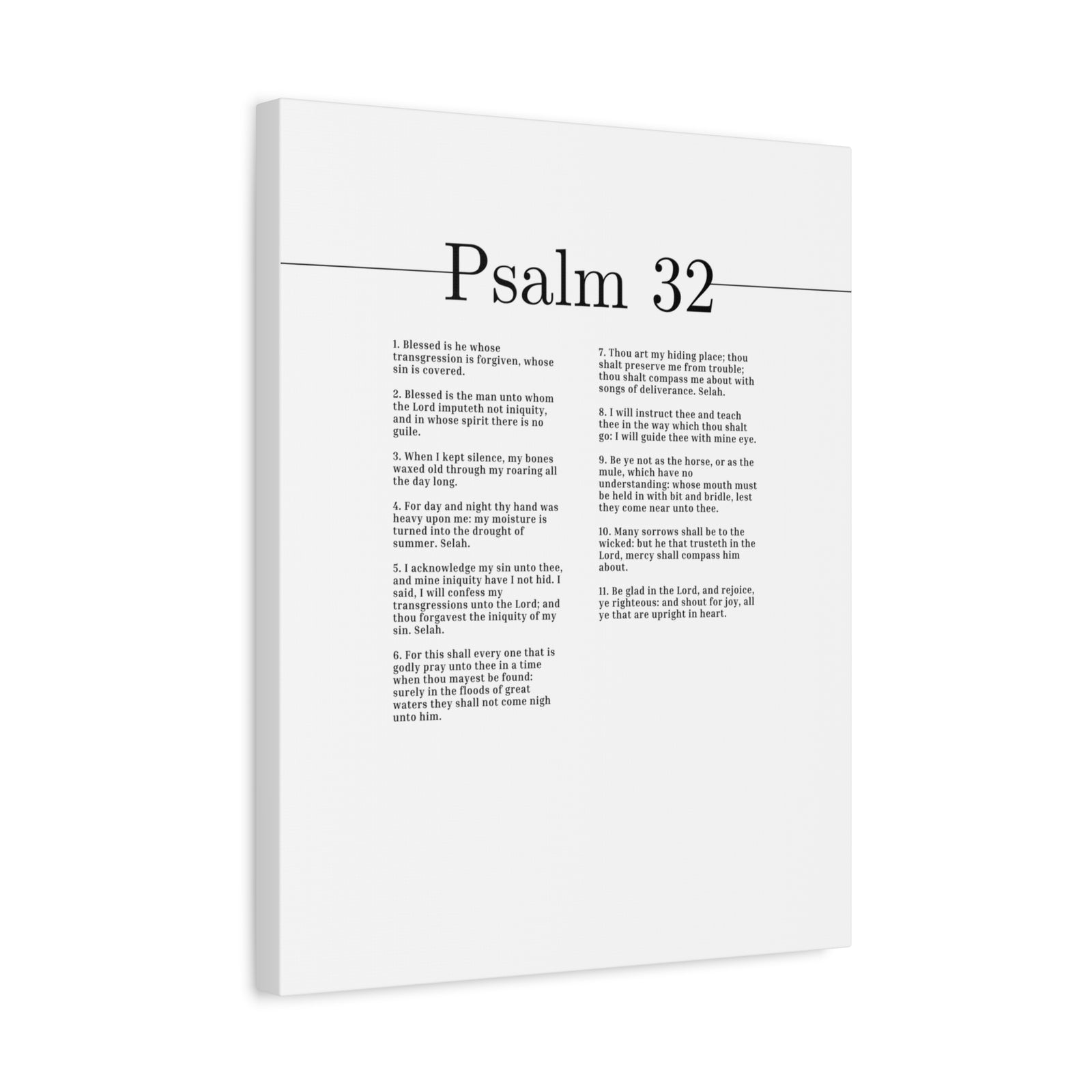 Scripture Canvas Be Glad In The Lord Psalm 32 Christian Wall Art Bible Verse Print Ready to Hang-Express Your Love Gifts