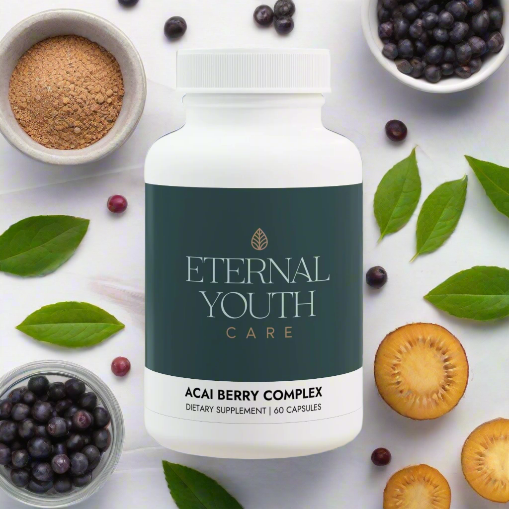 Eternal Youth Care Acai Berry Complex – Digestive Health Support 60 Vegan Capsules Non-GMO, Third-Party Tested-Express Your Love Gifts