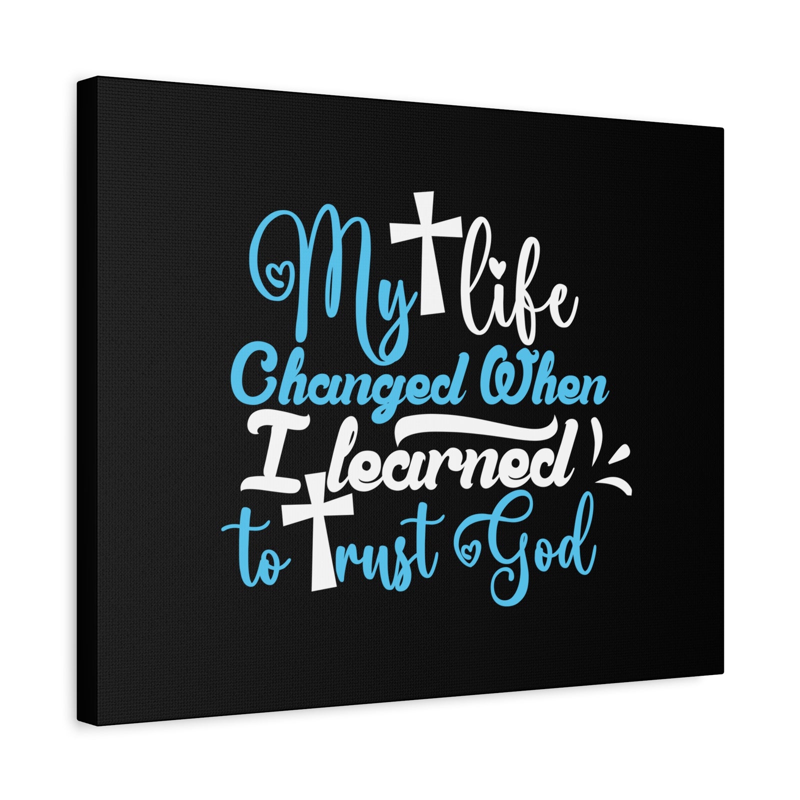 Scripture Canvas I Learned To Trust God Psalm 28:7 Christian Wall Art Bible Verse Print Ready to Hang-Express Your Love Gifts