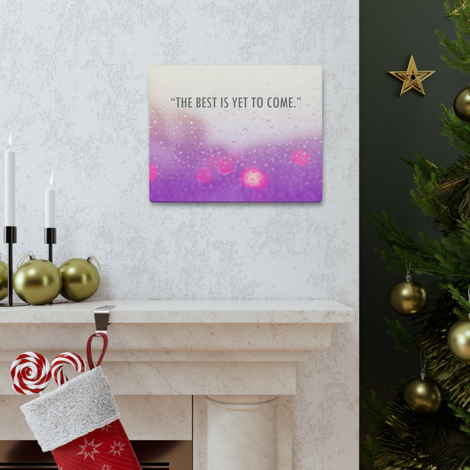 Inspirational Quote Canvas The Best Is Yet To Come Motivational Print Ready to Hang Artwork-Express Your Love Gifts