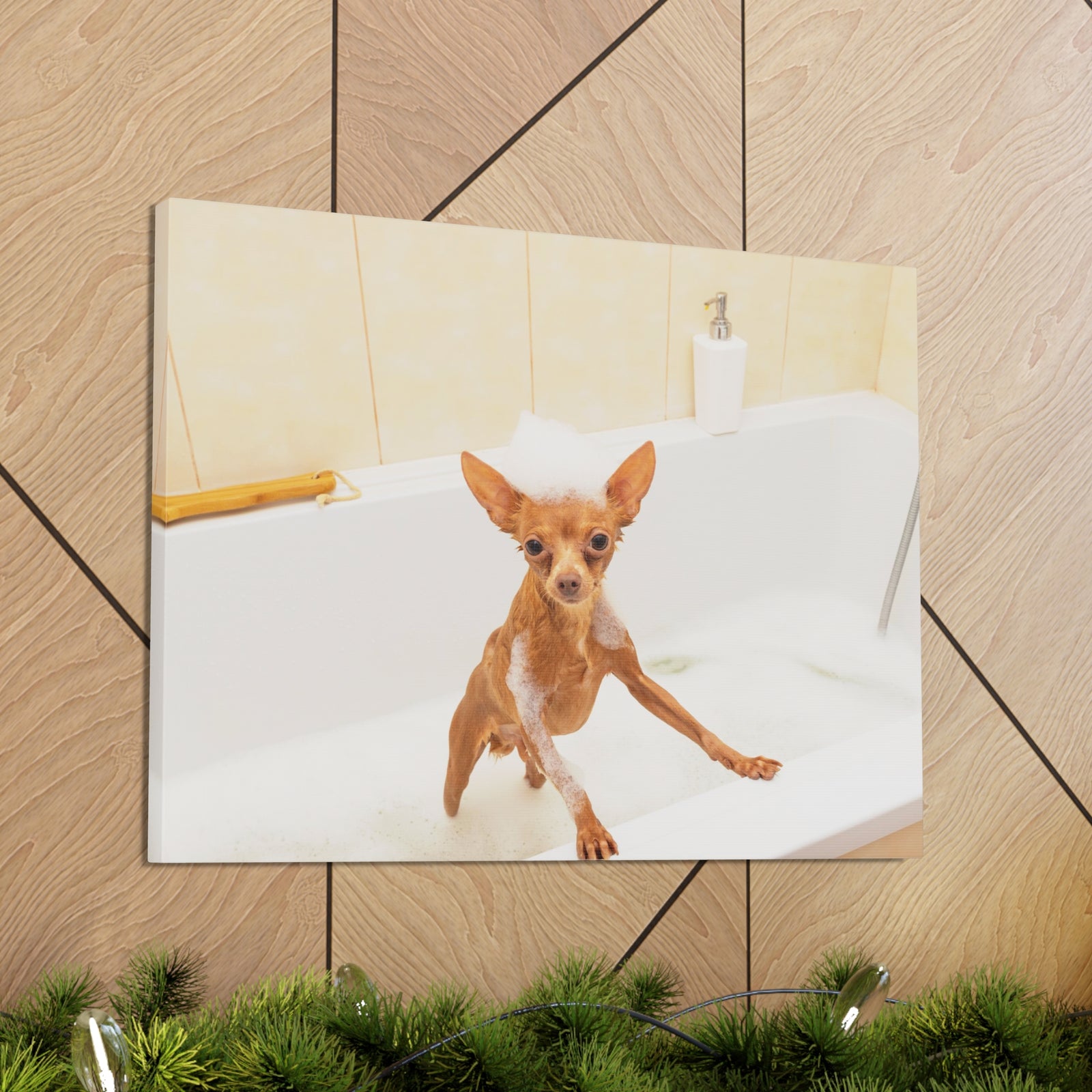 Cute Russkiy Toy Bath Canvas Wall Art for Home Decor Ready-to-Hang-Express Your Love Gifts