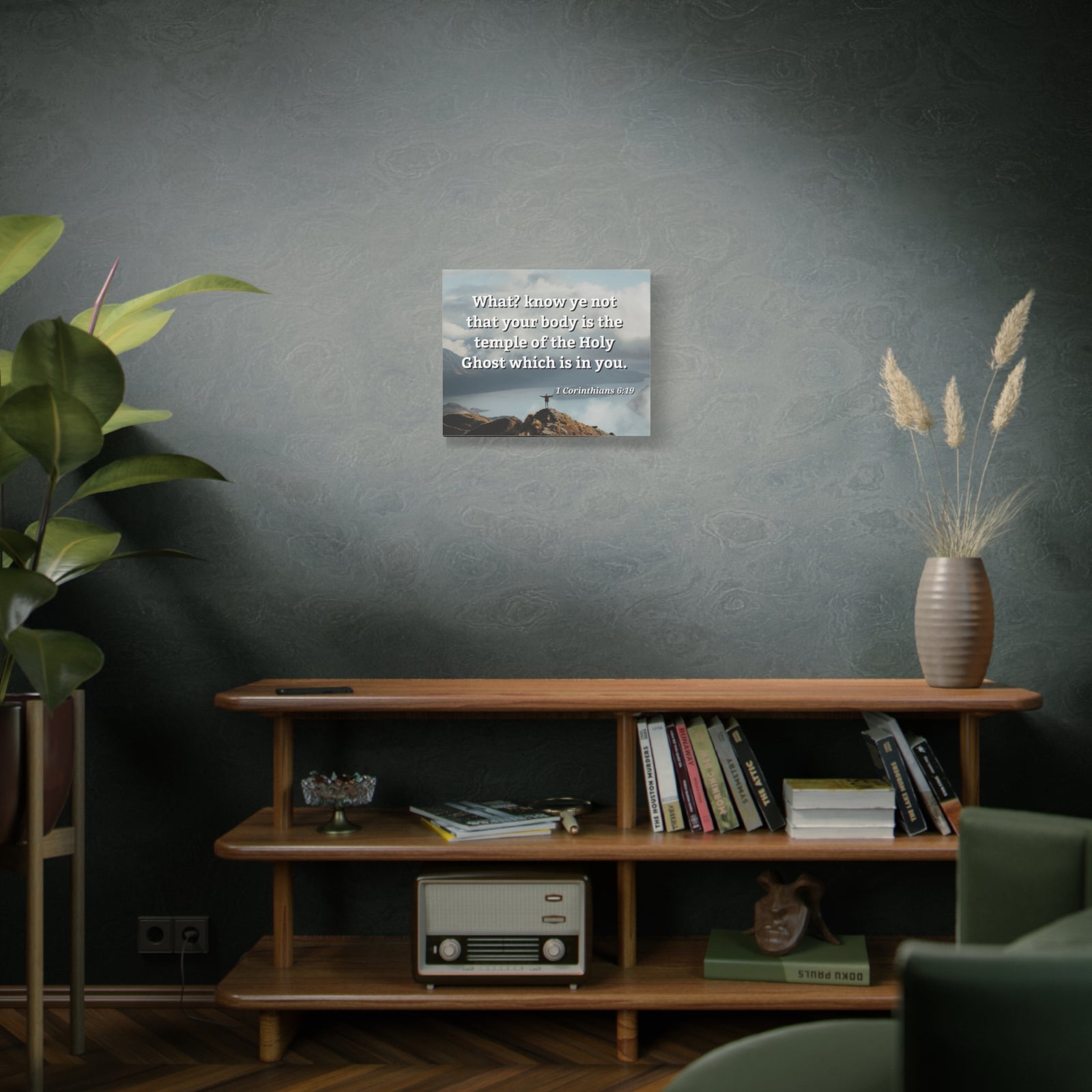 Scripture Walls Holy Ghost 1 Corinthians 6:19 Bible Verse Canvas Christian Wall Art Ready to Hang-Express Your Love Gifts