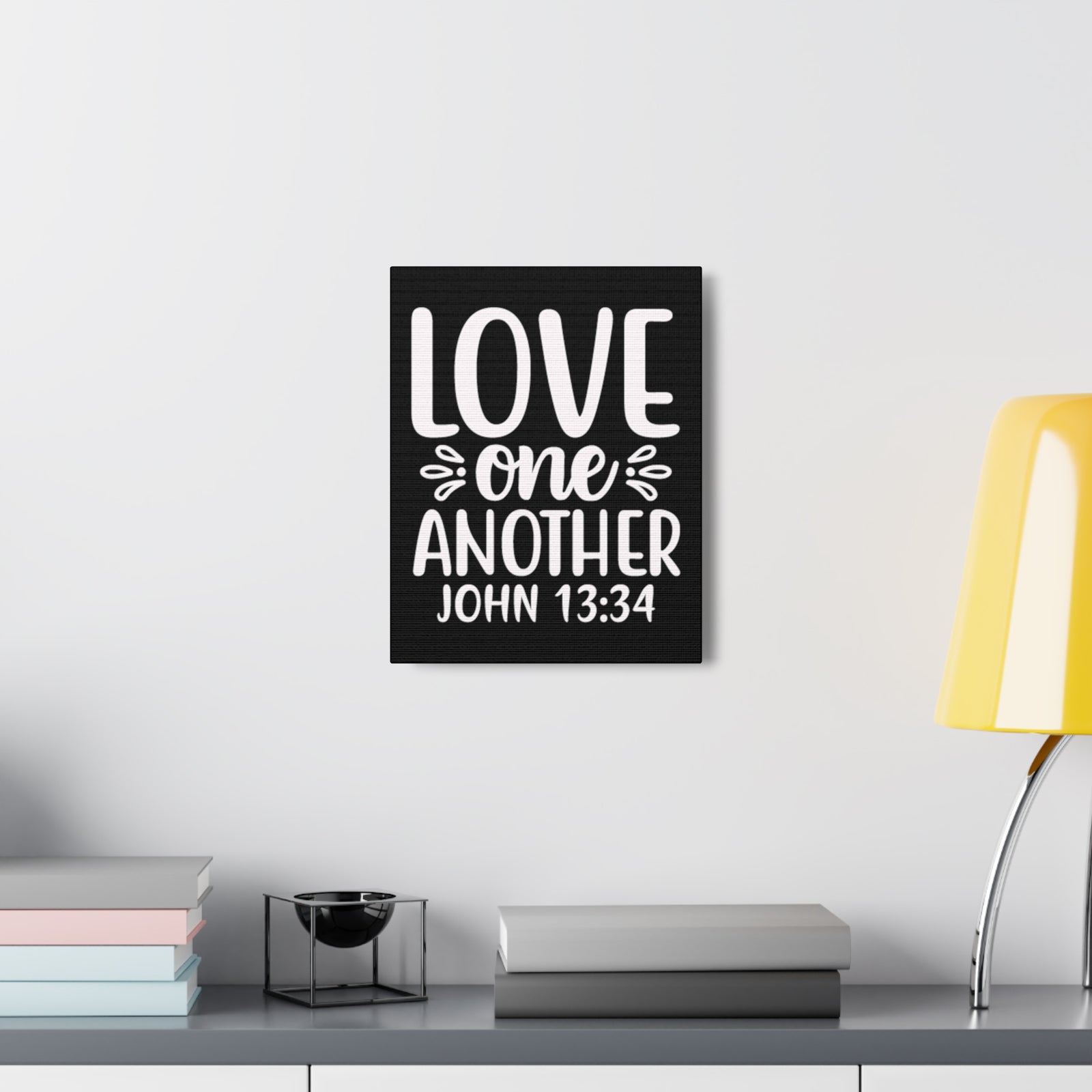 Scripture Walls John 13:34 Love One Another Bible Verse Canvas Christian Wall Art Ready to Hang Unframed-Express Your Love Gifts