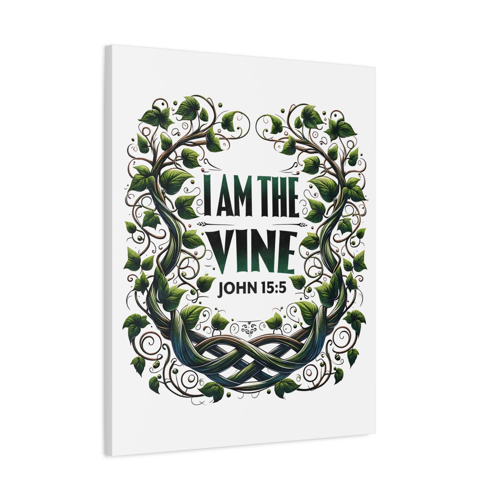 Scripture Walls John 15:5 I Am the Vine Bible Verse Canvas Christian Wall Art Ready to Hang Unframed-Express Your Love Gifts