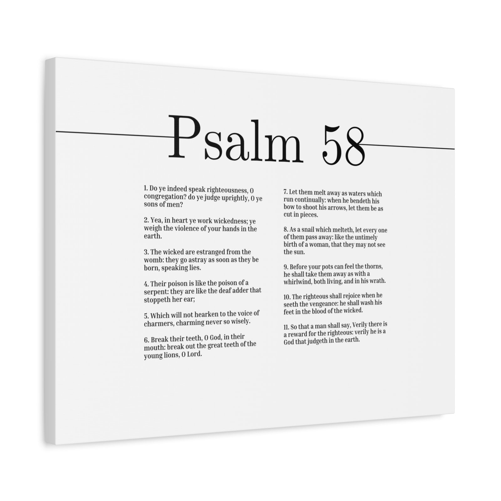 Scripture Canvas God That Judgeth Psalm 58 Christian Wall Art Bible Verse Print Ready to Hang-Express Your Love Gifts