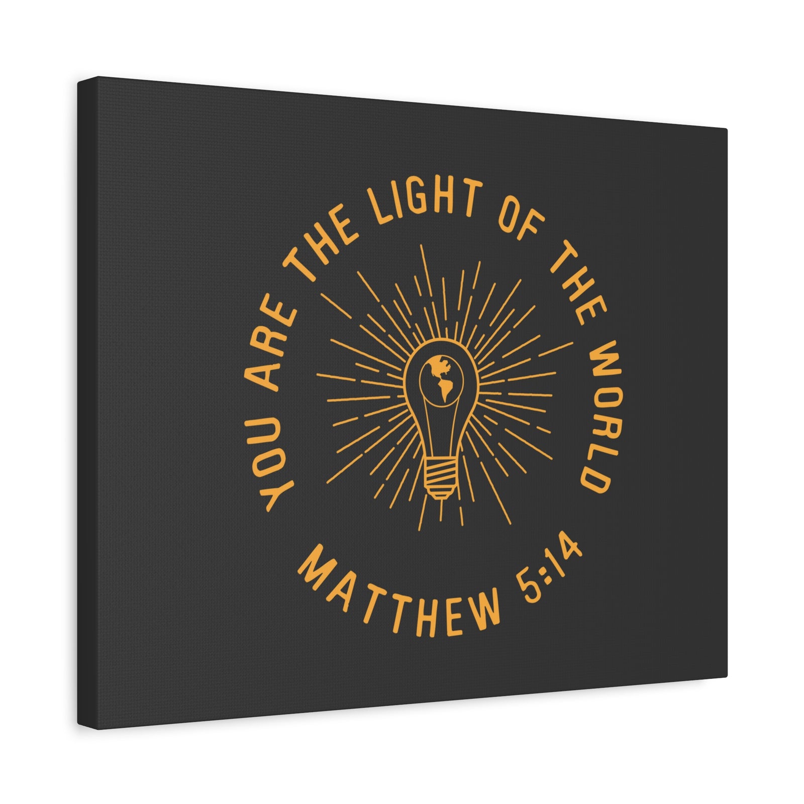 Scripture Canvas You Are The Light Matthew 5:14 Christian Wall Art Bible Verse Print Ready To Hang-Express Your Love Gifts