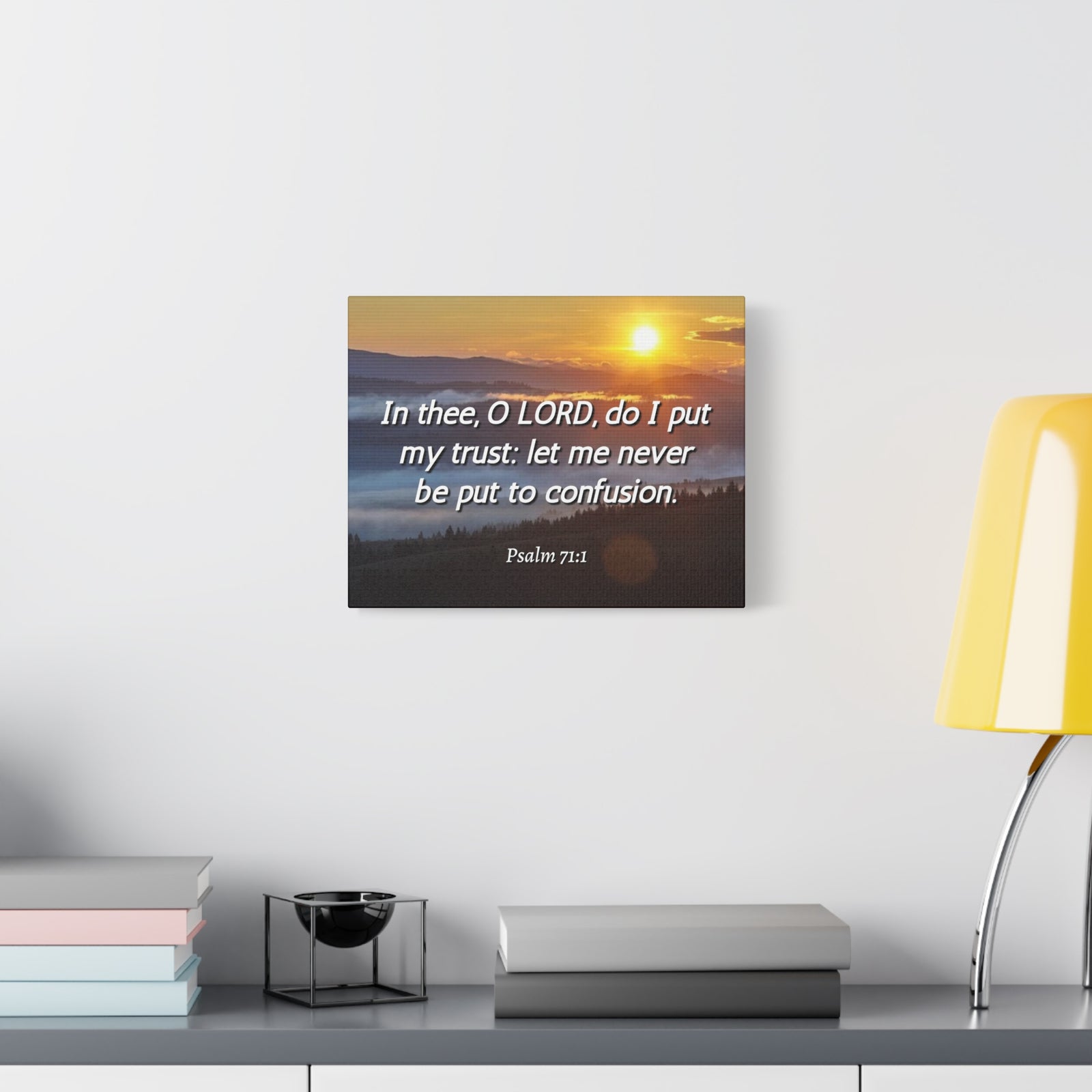 Scripture Canvas Confusion Psalm 71:1 Christian Wall Art Bible Verse Print Ready to Hang-Express Your Love Gifts
