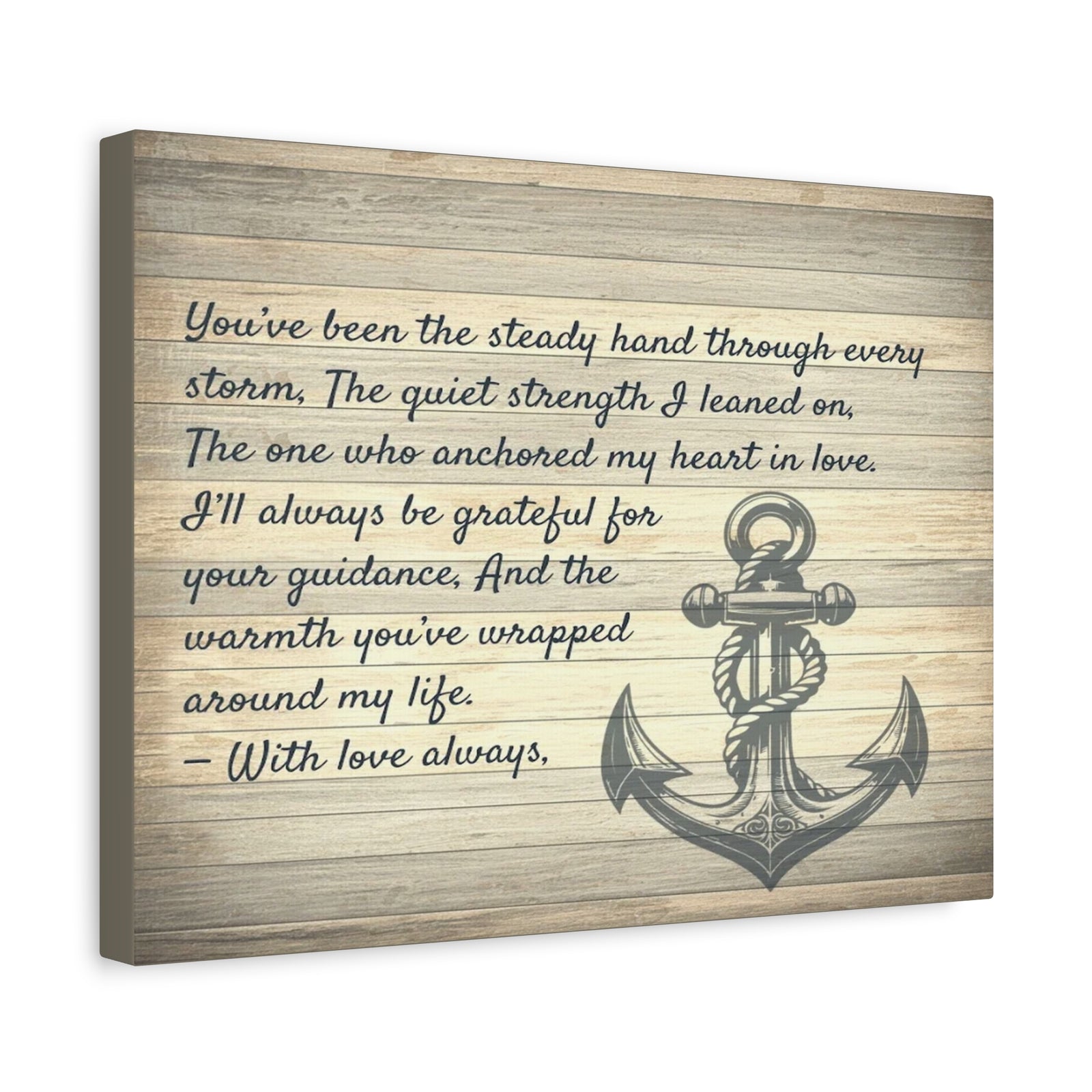 Personalized To Mom Your Love Anchors Me Custom Canvas Wall Art-Express Your Love Gifts