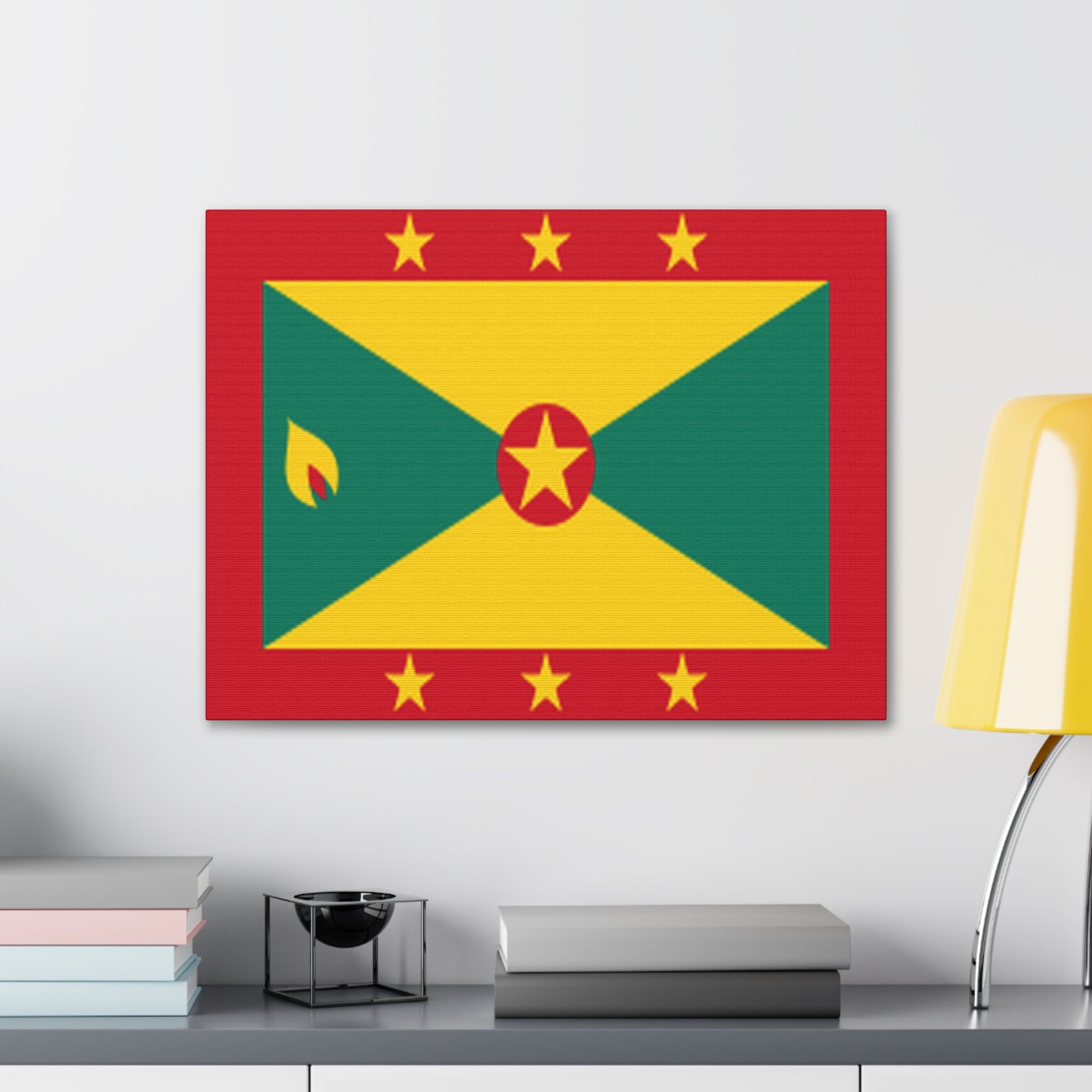 Grenada Country Flag Canvas Vibrant Wall Art Unframed Home Decor-Express Your Love Gifts
