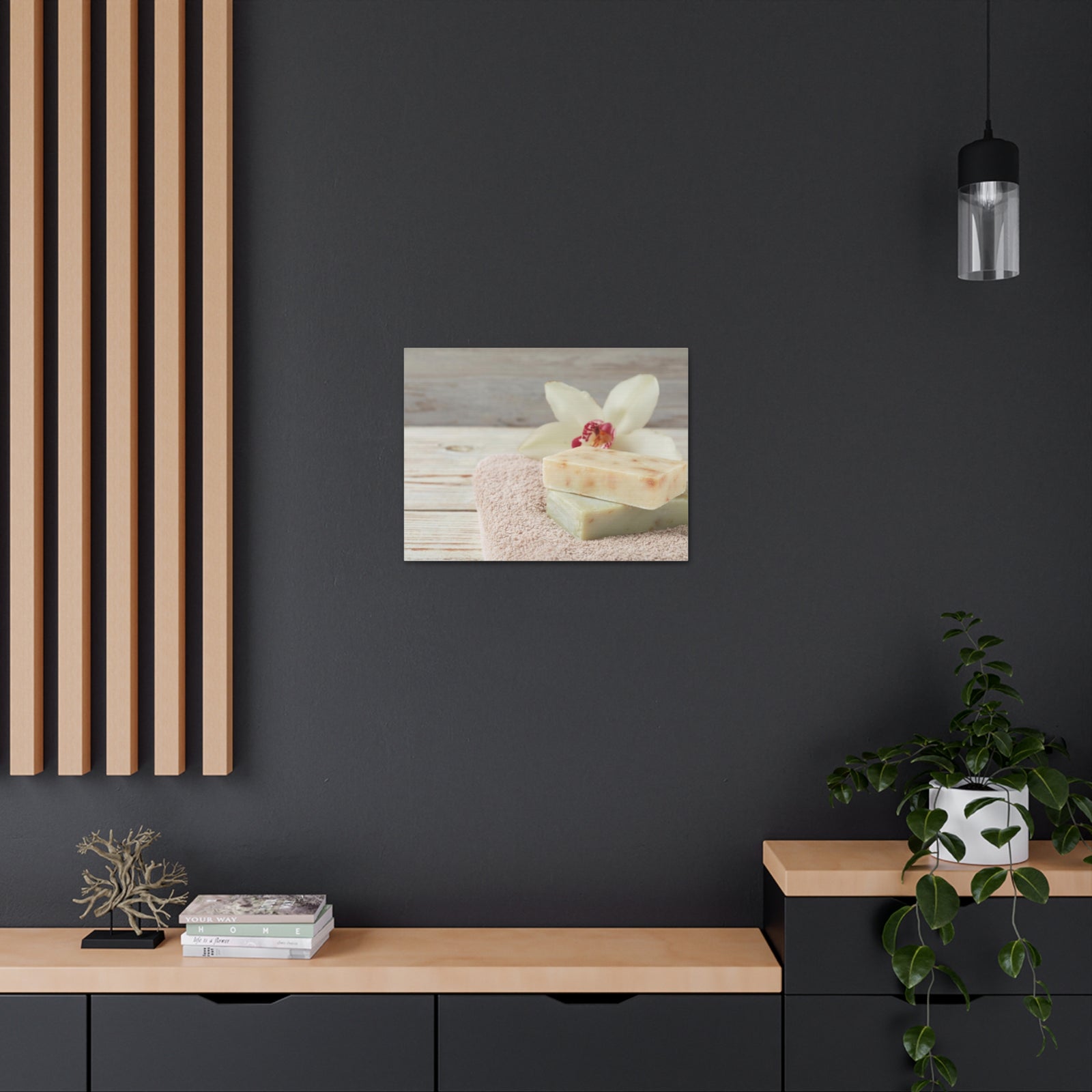 Terry Towel and Lily Forest Floral Nature Photography Canvas Wall Art for Home Decor Ready-to-Hang-Express Your Love Gifts