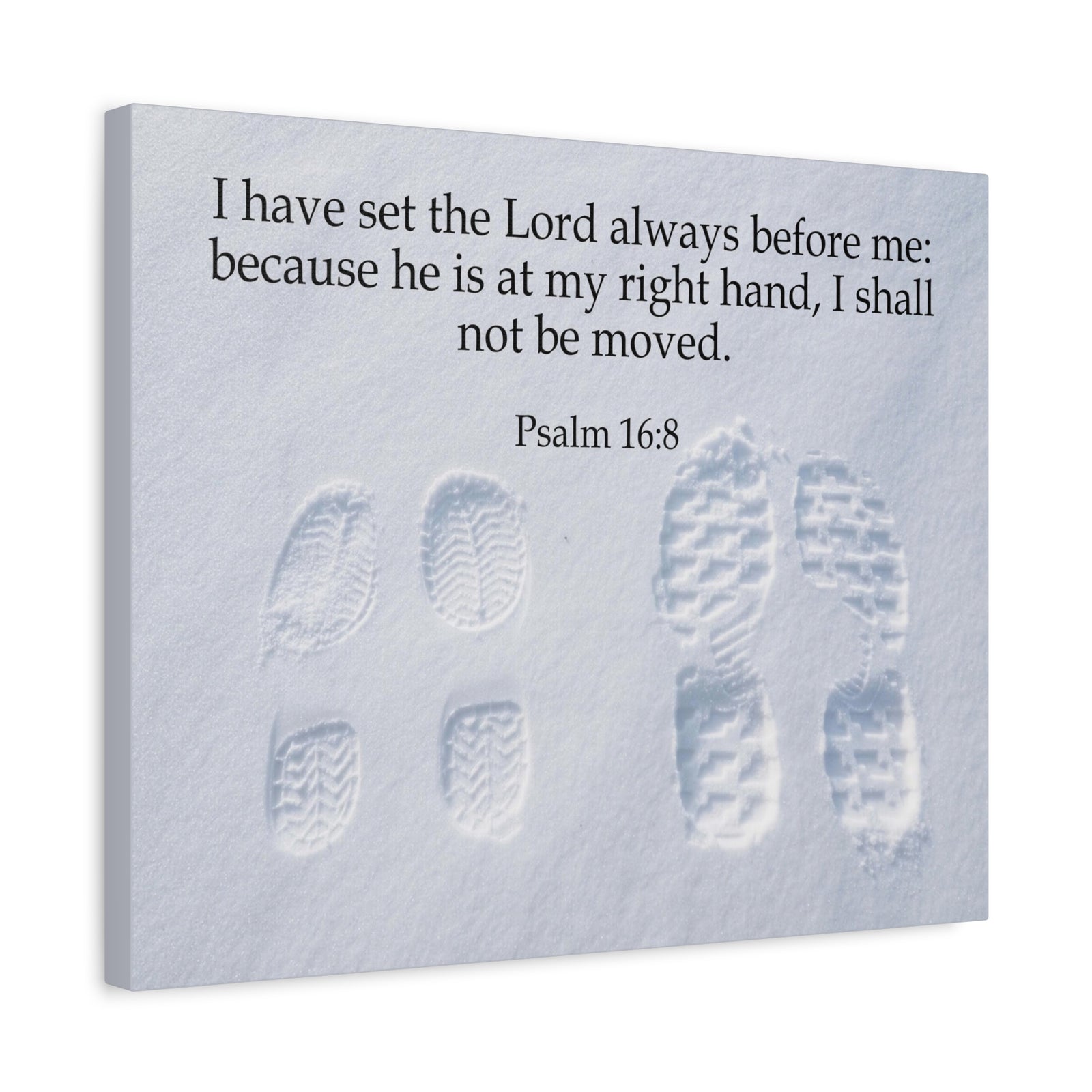 Scripture Canvas I Shall Not Be Moved Psalm 16:8 Christian Wall Art Bible Verse Print Ready to Hang-Express Your Love Gifts