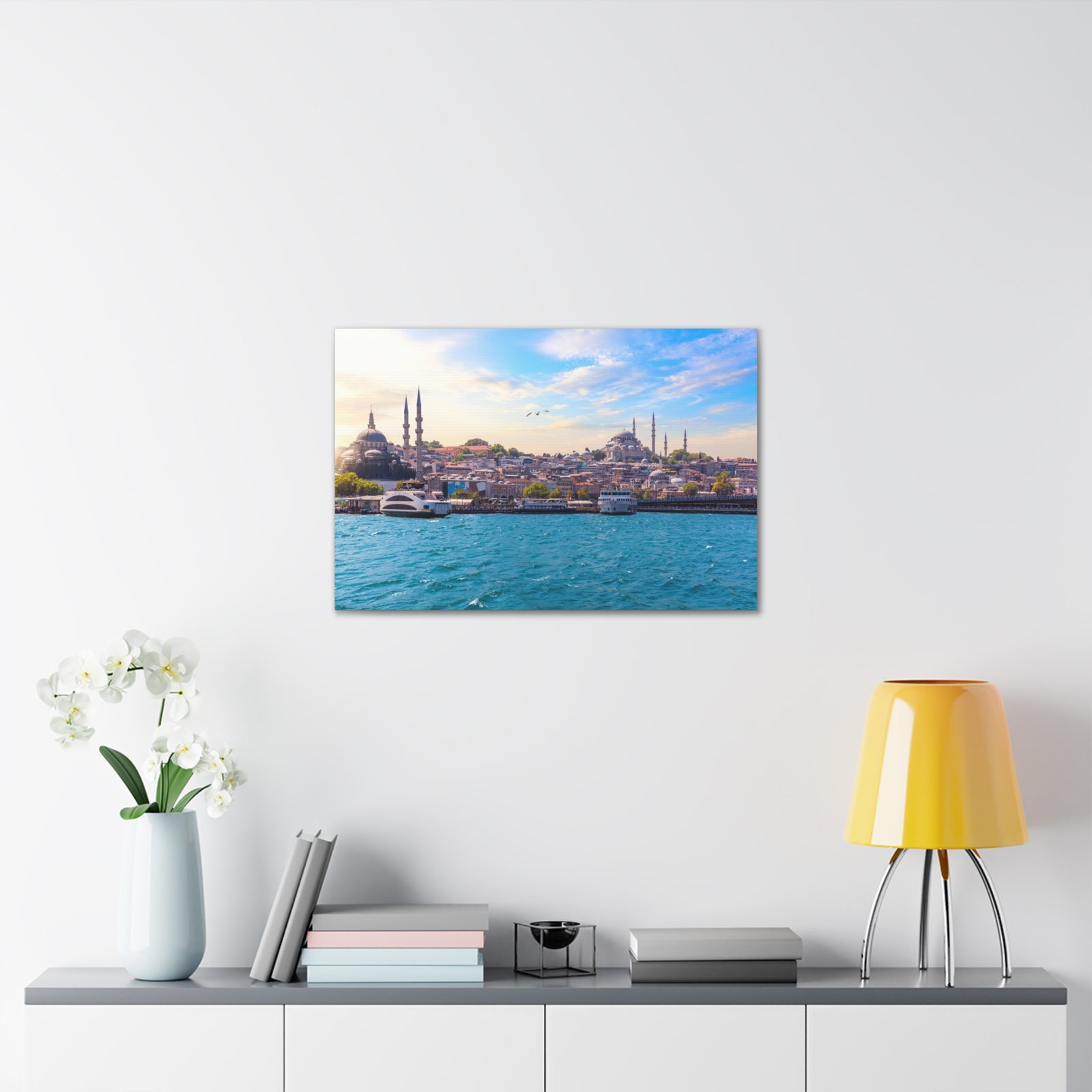 Istanbul Daytime Skyline Canvas Artwork High-Quality Breathtaking Stunning Cityscape for Home Decor Ready to Hang-Express Your Love Gifts