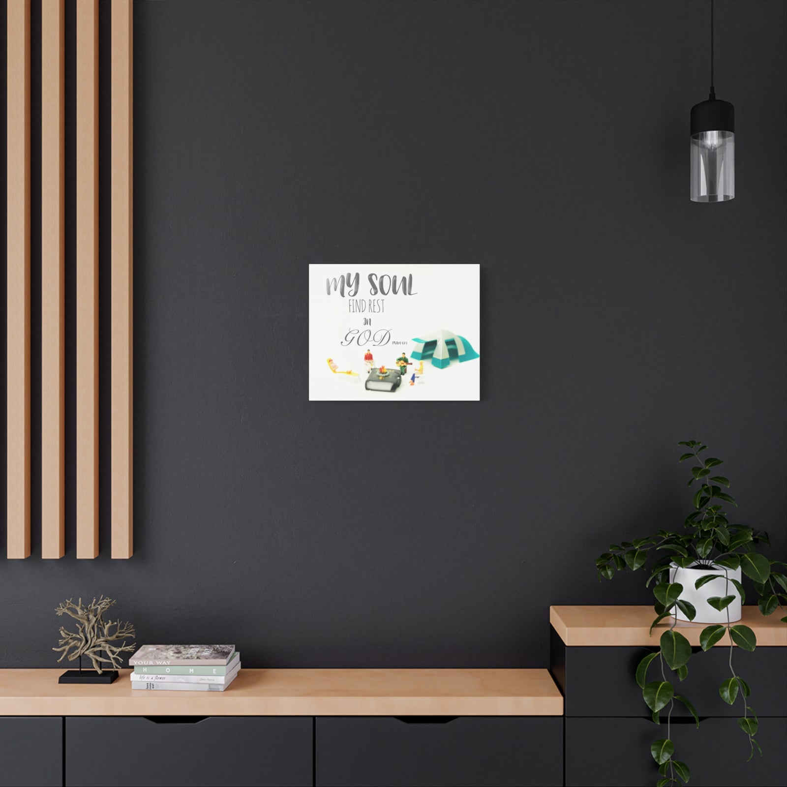 Scripture Walls Rest In God Psalm 62:1 Bible Verse Canvas Christian Wall Art Bible Verse Print Ready To Hang-Express Your Love Gifts