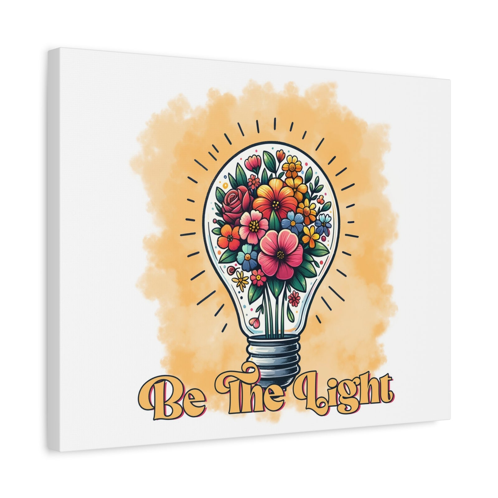 Scripture Walls Be The Light Retro Bible Verse Canvas Christian Wall Art Ready to Hang Unframed-Express Your Love Gifts