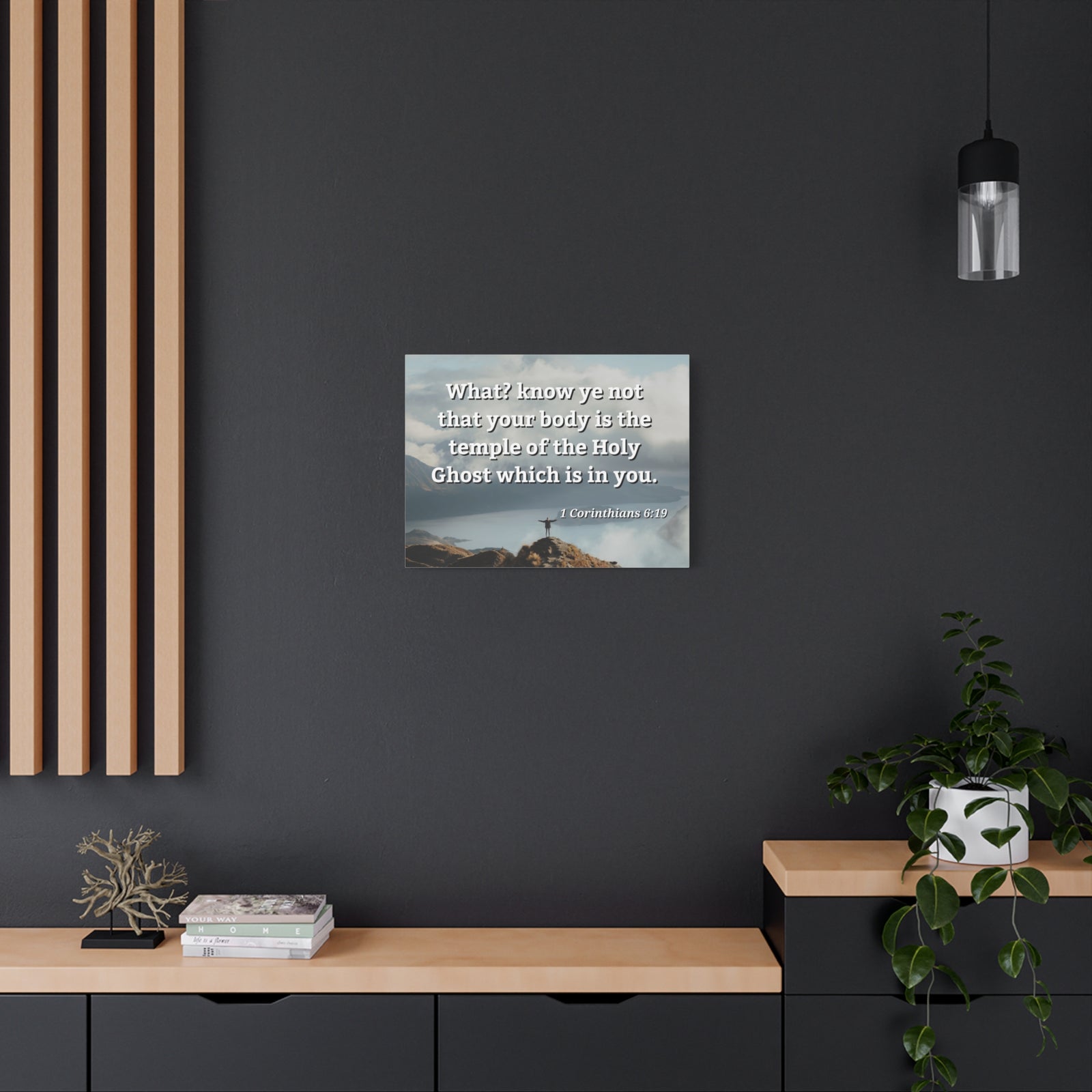 Scripture Walls Holy Ghost 1 Corinthians 6:19 Bible Verse Canvas Christian Wall Art Ready to Hang-Express Your Love Gifts