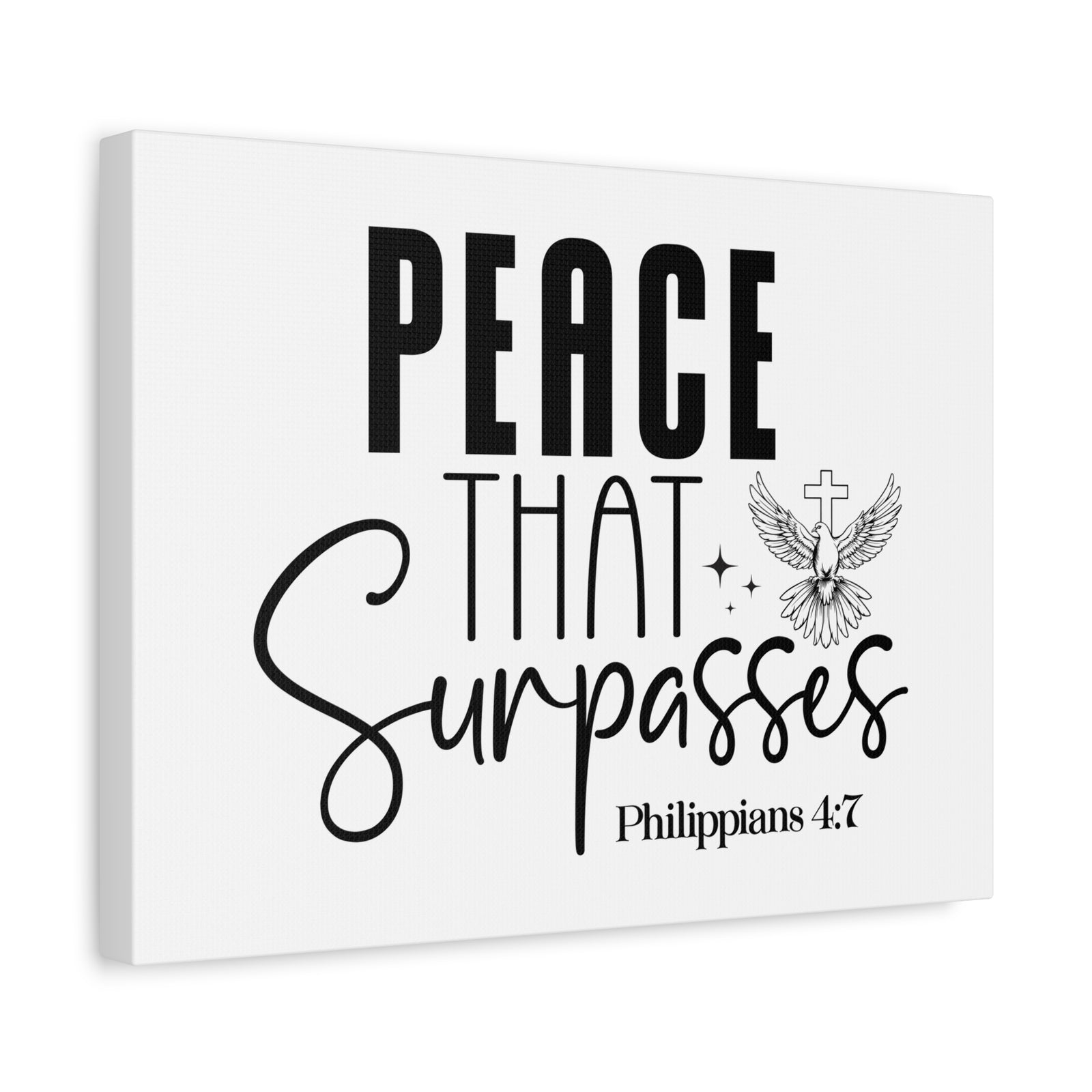Scripture Walls Philippians 4:7 Peace That Surpasses Rubies Bible Verse Canvas Christian Wall Art Ready to Hang Unframed-Express Your Love Gifts