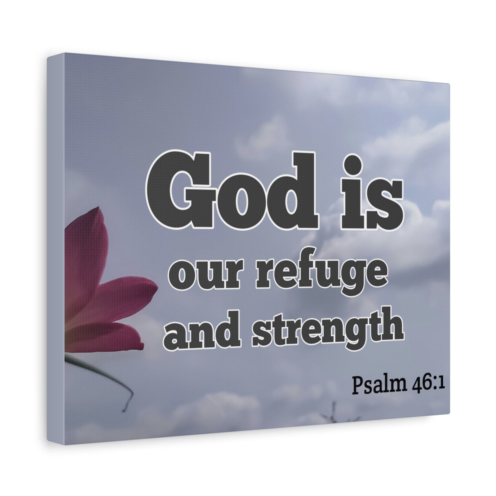 Scripture Canvas Refuge And Strength Psalm 46:1 Christian Wall Art Bible Verse Print Ready to Hang-Express Your Love Gifts