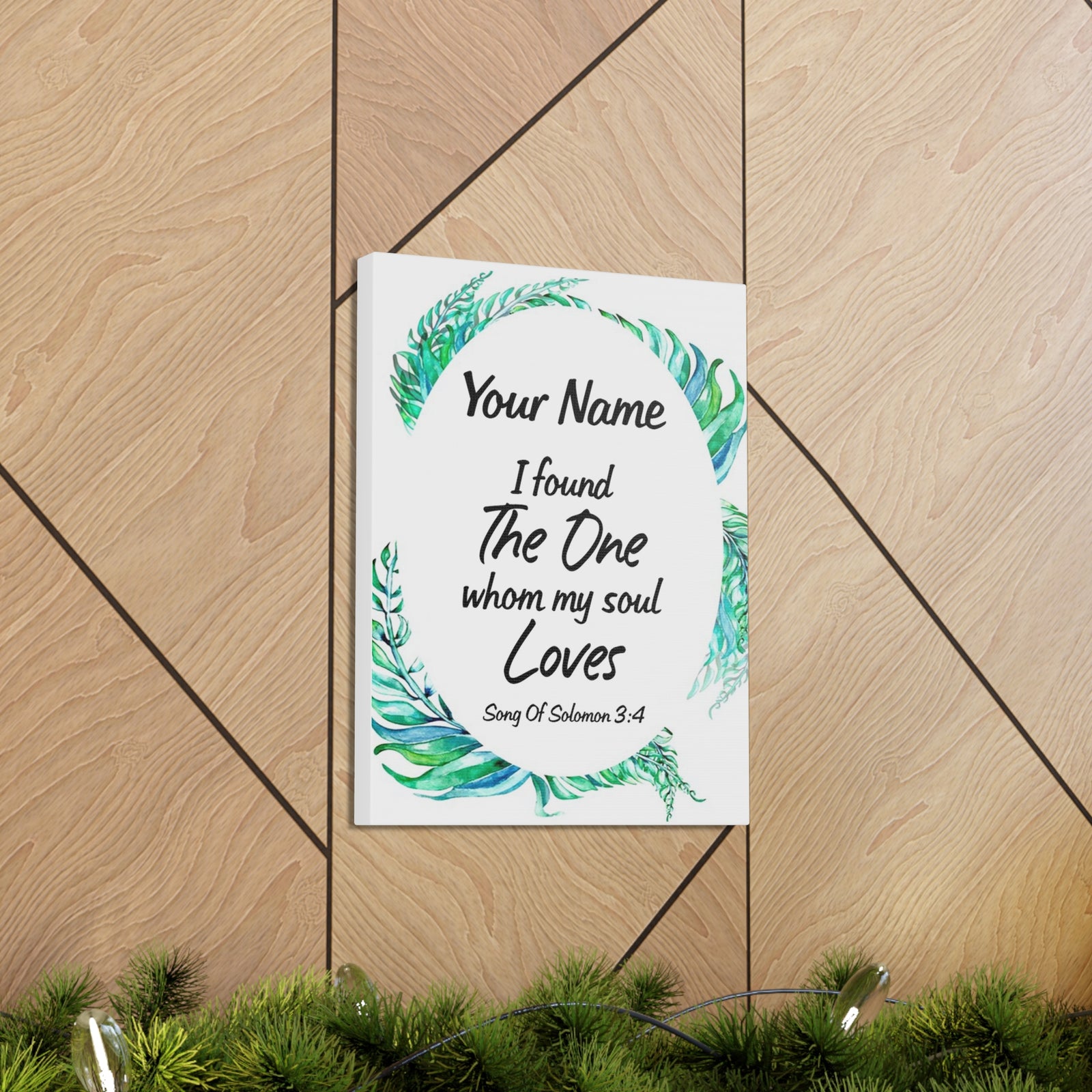 Personalized Soulmate Song Of Solomon 3:4 Bible Chapter Canvas Christian Wall Art Ready to Hang-Express Your Love Gifts