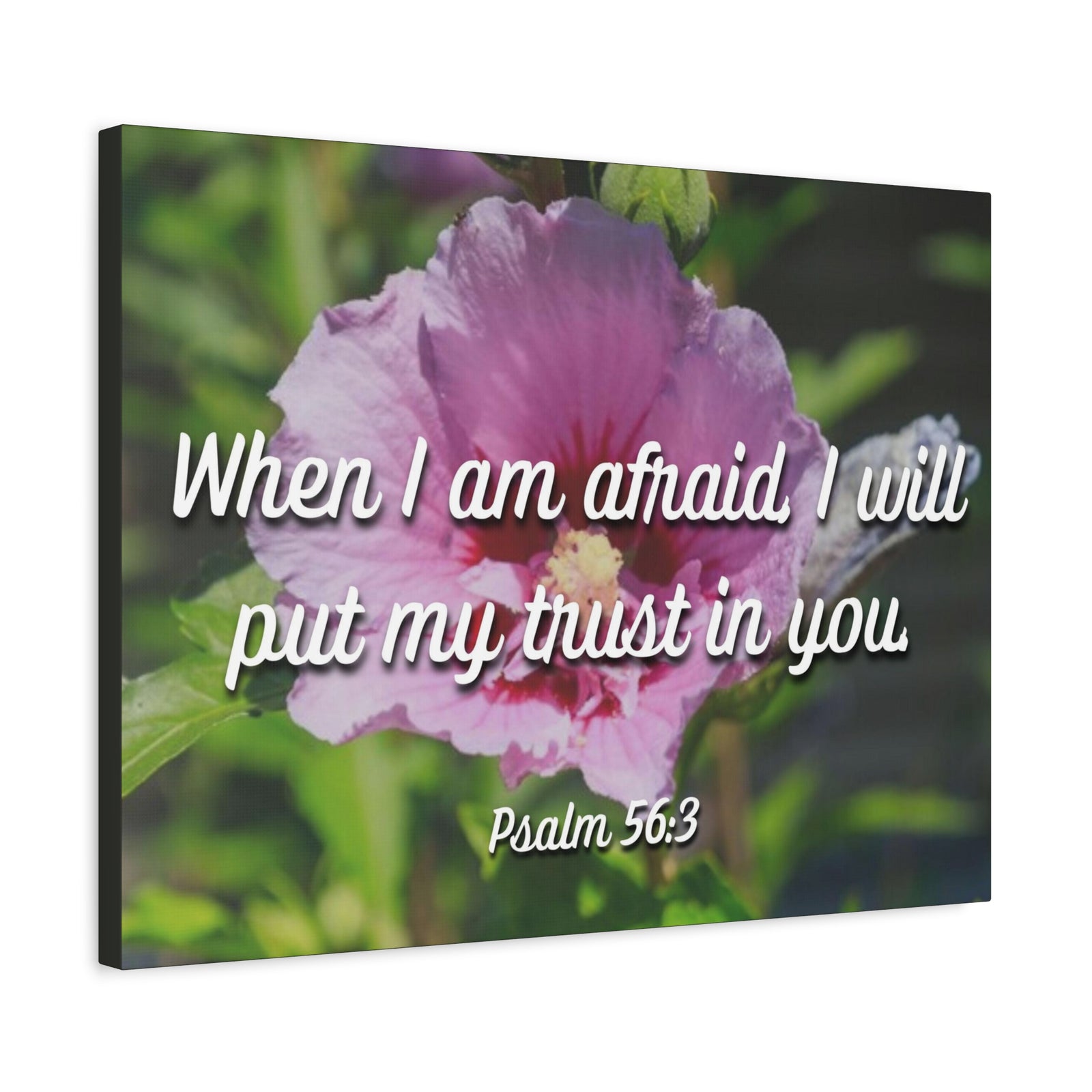 Scripture Canvas I Will Put My Trust Psalm 56:3 Christian Wall Art Bible Verse Print Ready to Hang-Express Your Love Gifts