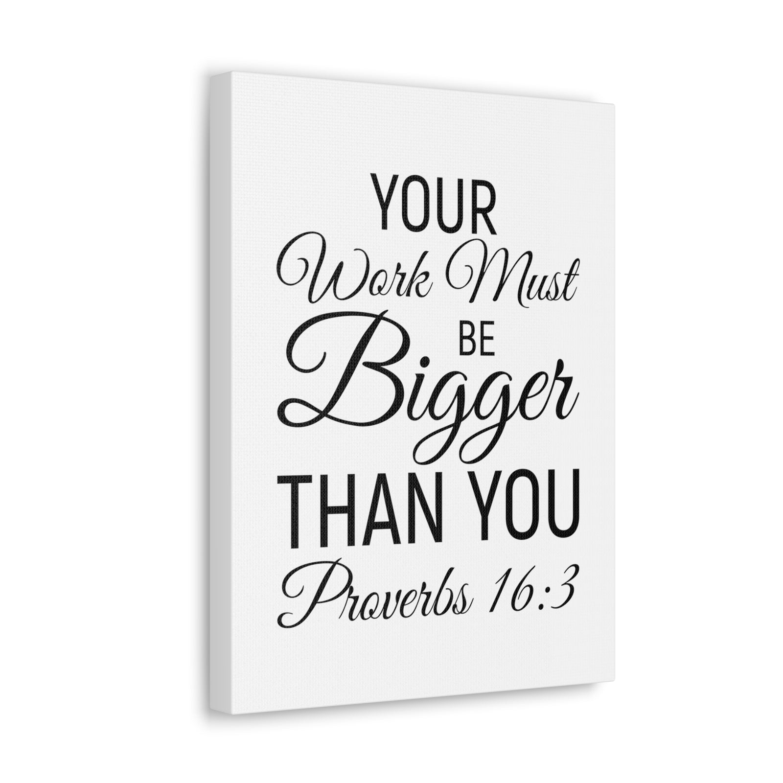 Scripture Walls Proverbs 16:3 Bigger Than You Bible Verse Canvas Christian Wall Art Ready to Hang Unframed-Express Your Love Gifts