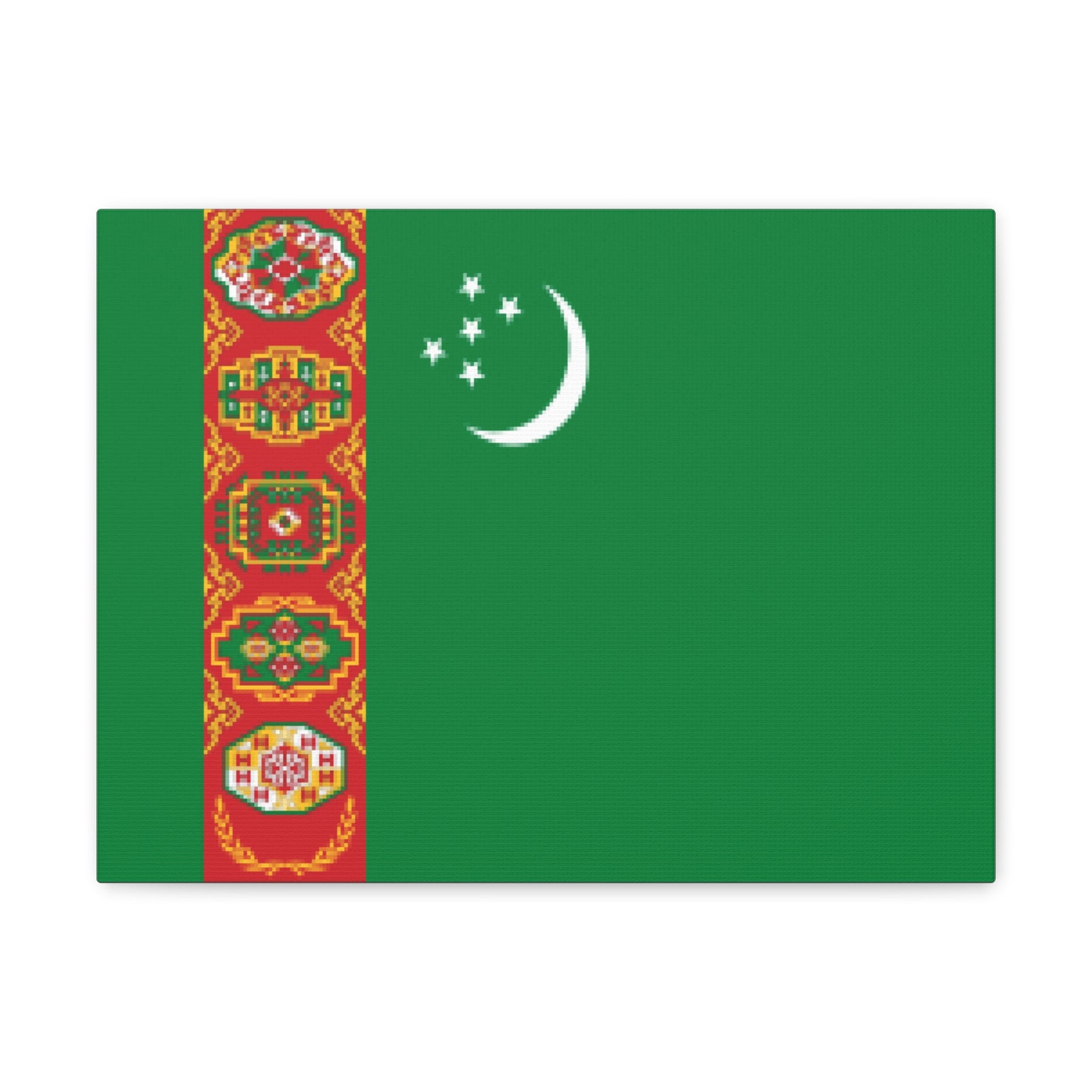 Turkmenistan Country Flag Canvas Vibrant Wall Art Unframed Home Decor-Express Your Love Gifts