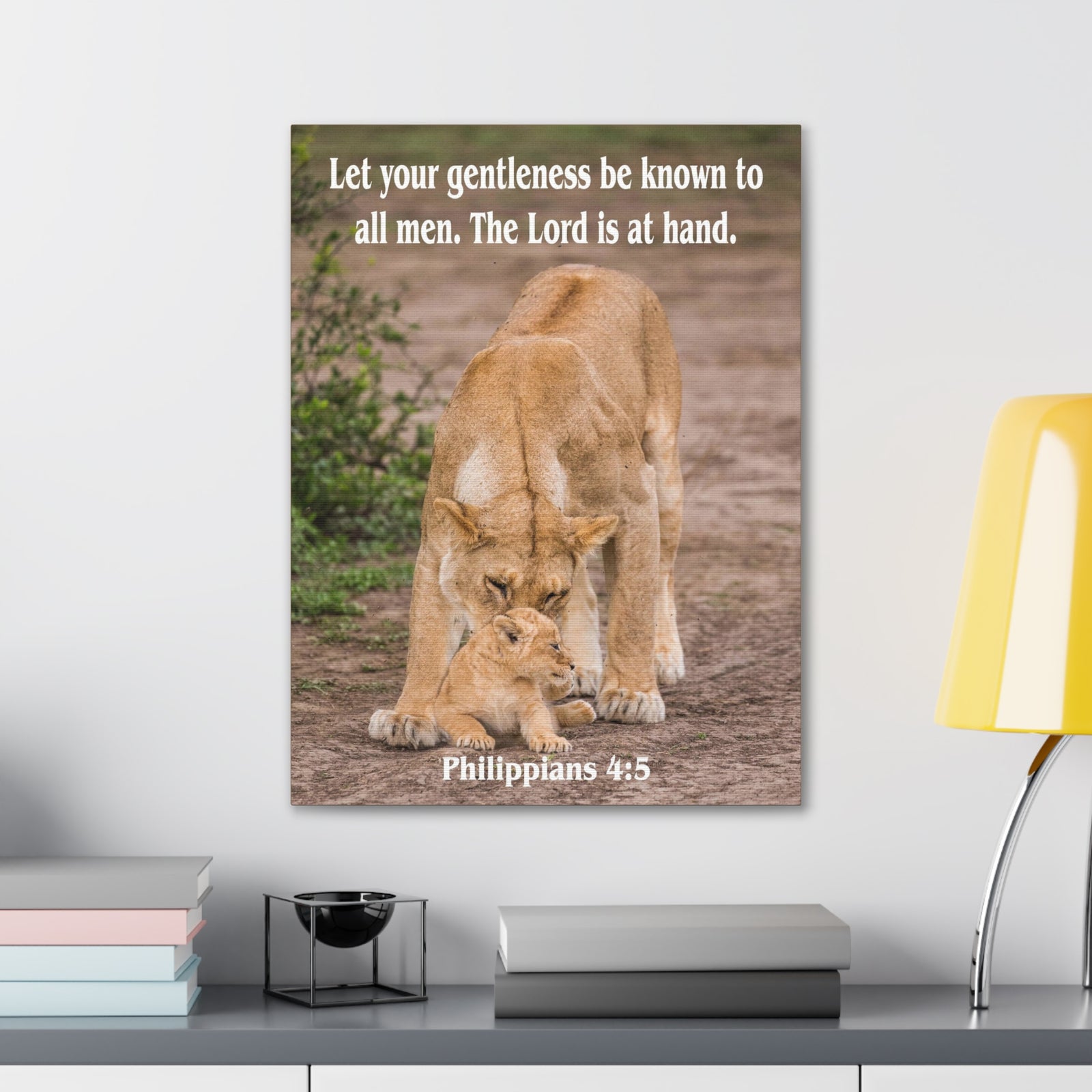 Scripture Canvas The Lord is at Hand Philippians 4:5 Christian Wall Art Bible Verse Print Ready to Hang-Express Your Love Gifts