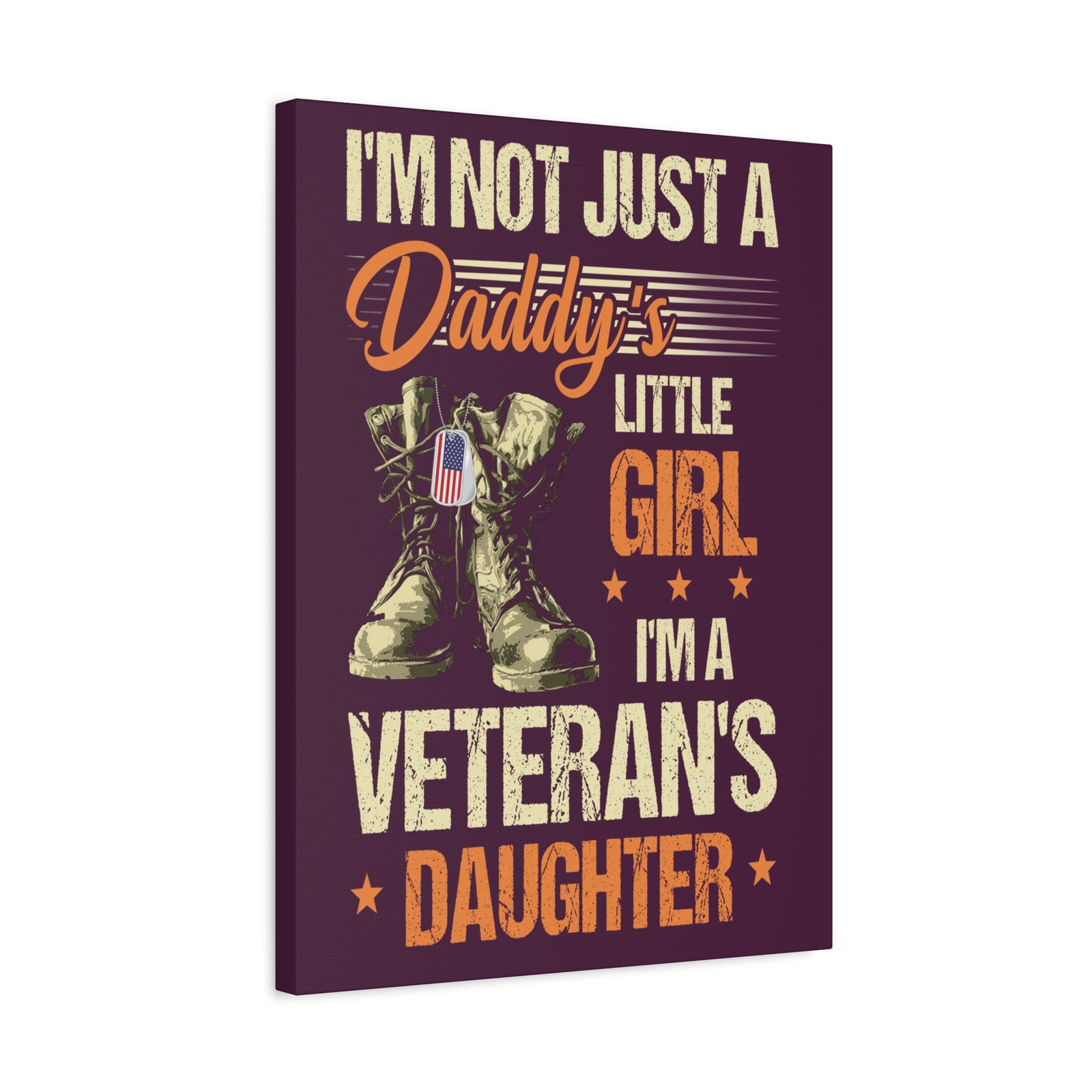 Veteran's Daughter Canvas Art - Proud Military Family Decor-Express Your Love Gifts