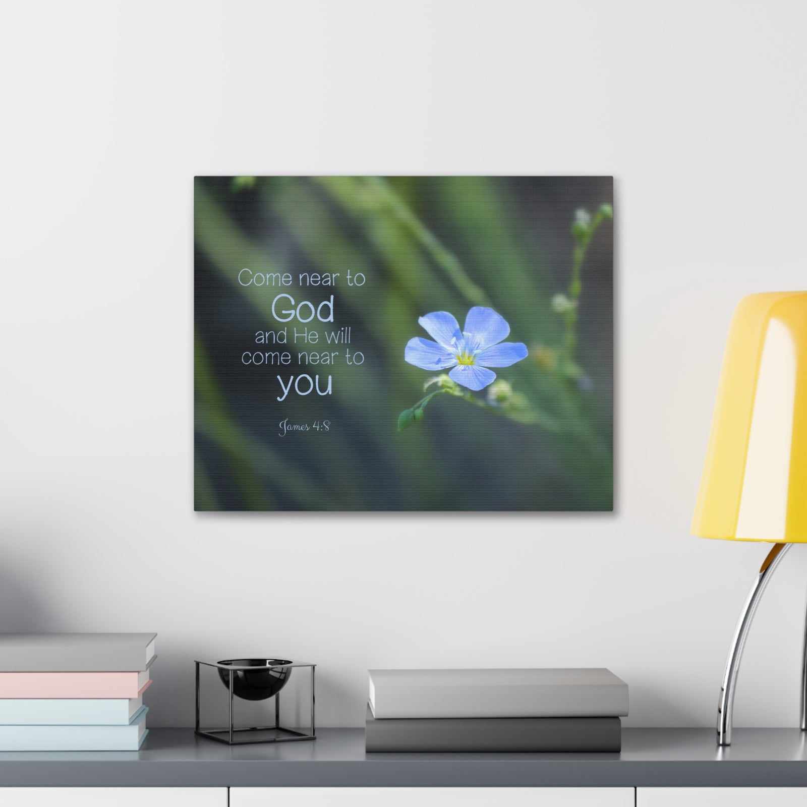 Scripture Walls Near To God James 4:8 Bible Verse Canvas Christian Wall Art Ready to Hang-Express Your Love Gifts