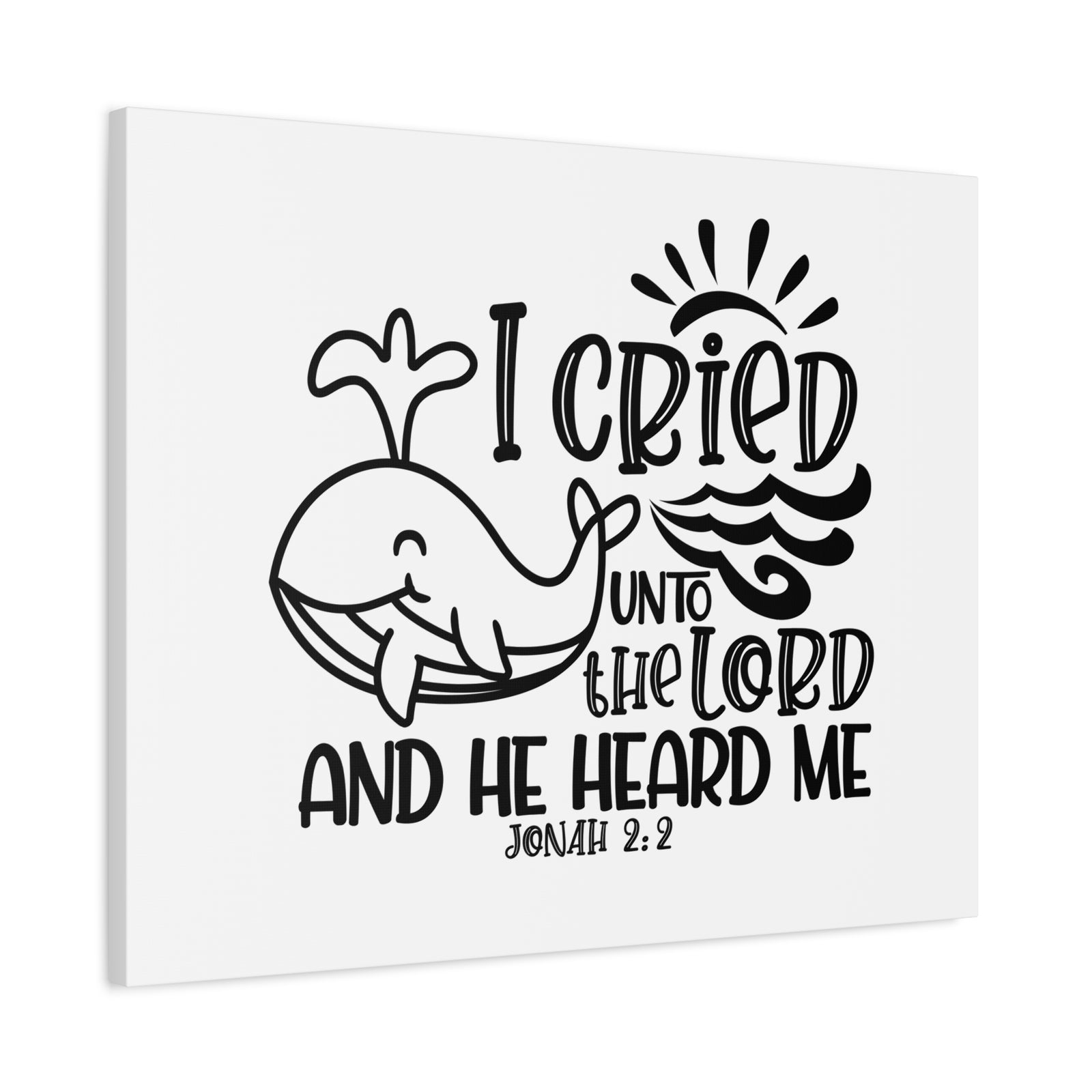 Scripture Walls Jonah 2:2 I Cried Unto the Lord Bible Verse Canvas Christian Wall Art Ready to Hang Unframed-Express Your Love Gifts