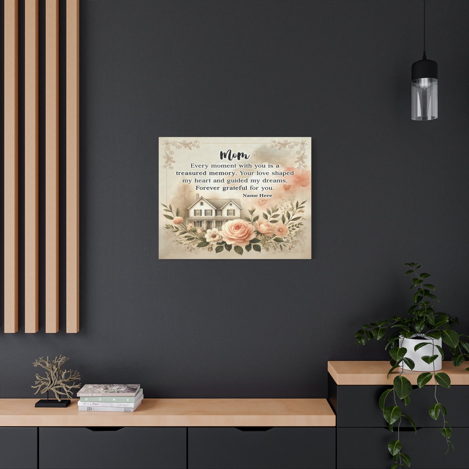 Personalized To Mom Treasured Memory Inspirational Quote – Elegant Home Décor-Express Your Love Gifts