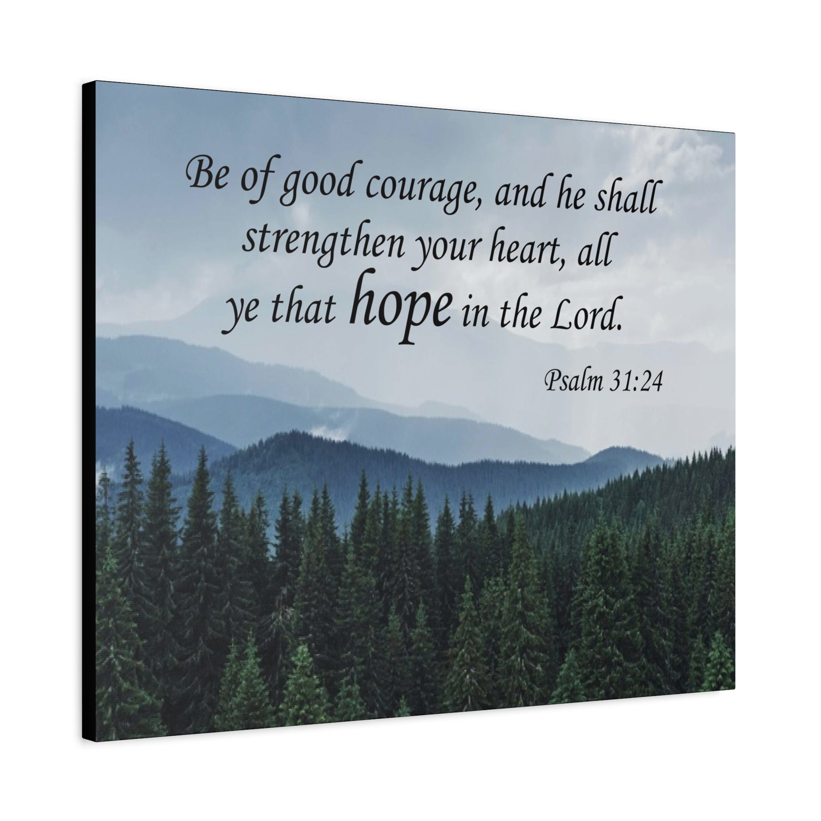 Bible Verse Canvas Be of Good Courage Psalm 31:24 Wall Art Christian Home Decor-Express Your Love Gifts