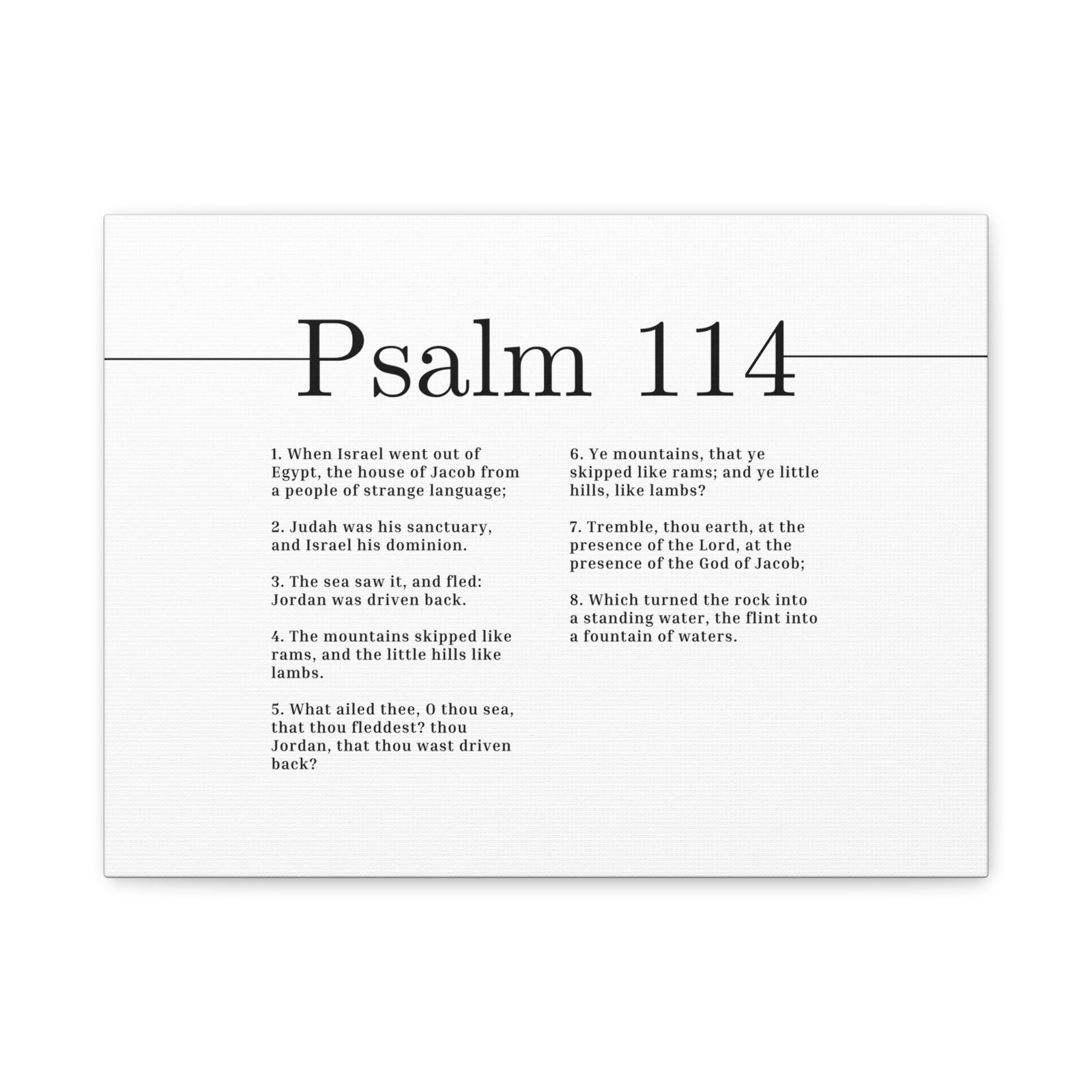 Scripture Canvas Presence Of The Lord Psalm 114 Christian Wall Art Bible Verse Print Ready to Hang-Express Your Love Gifts
