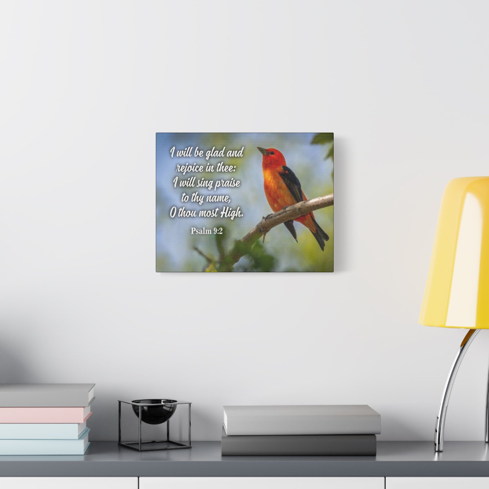 Bible Verse Canvas I WIll Sing Praise Psalm 9:2 Christian Home Decor Scripture Art-Express Your Love Gifts