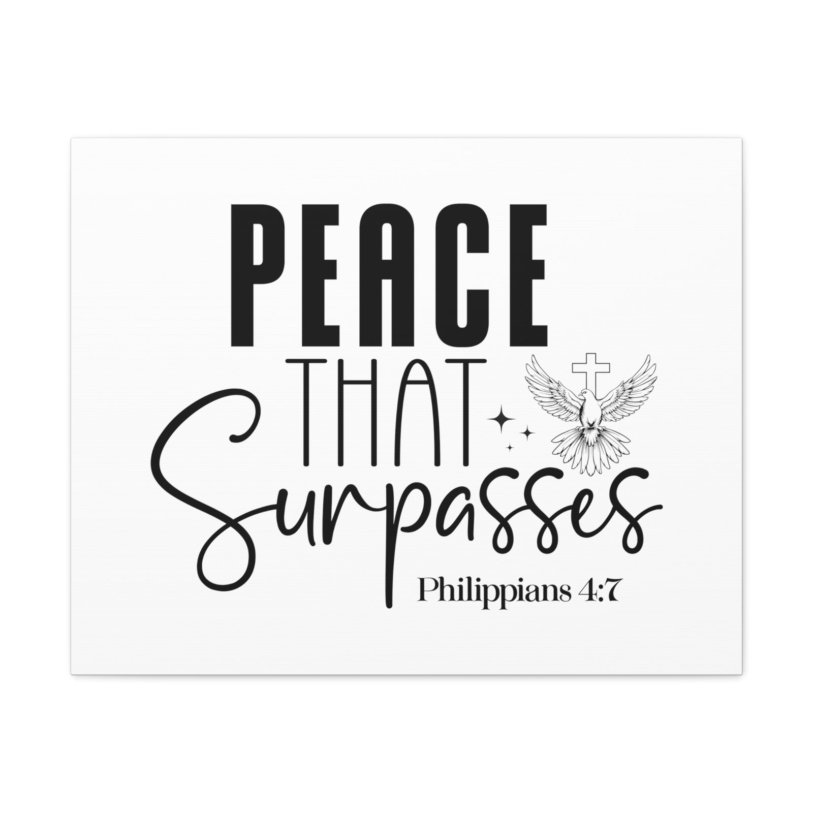 Scripture Walls Philippians 4:7 Peace That Surpasses Rubies Bible Verse Canvas Christian Wall Art Ready to Hang Unframed-Express Your Love Gifts