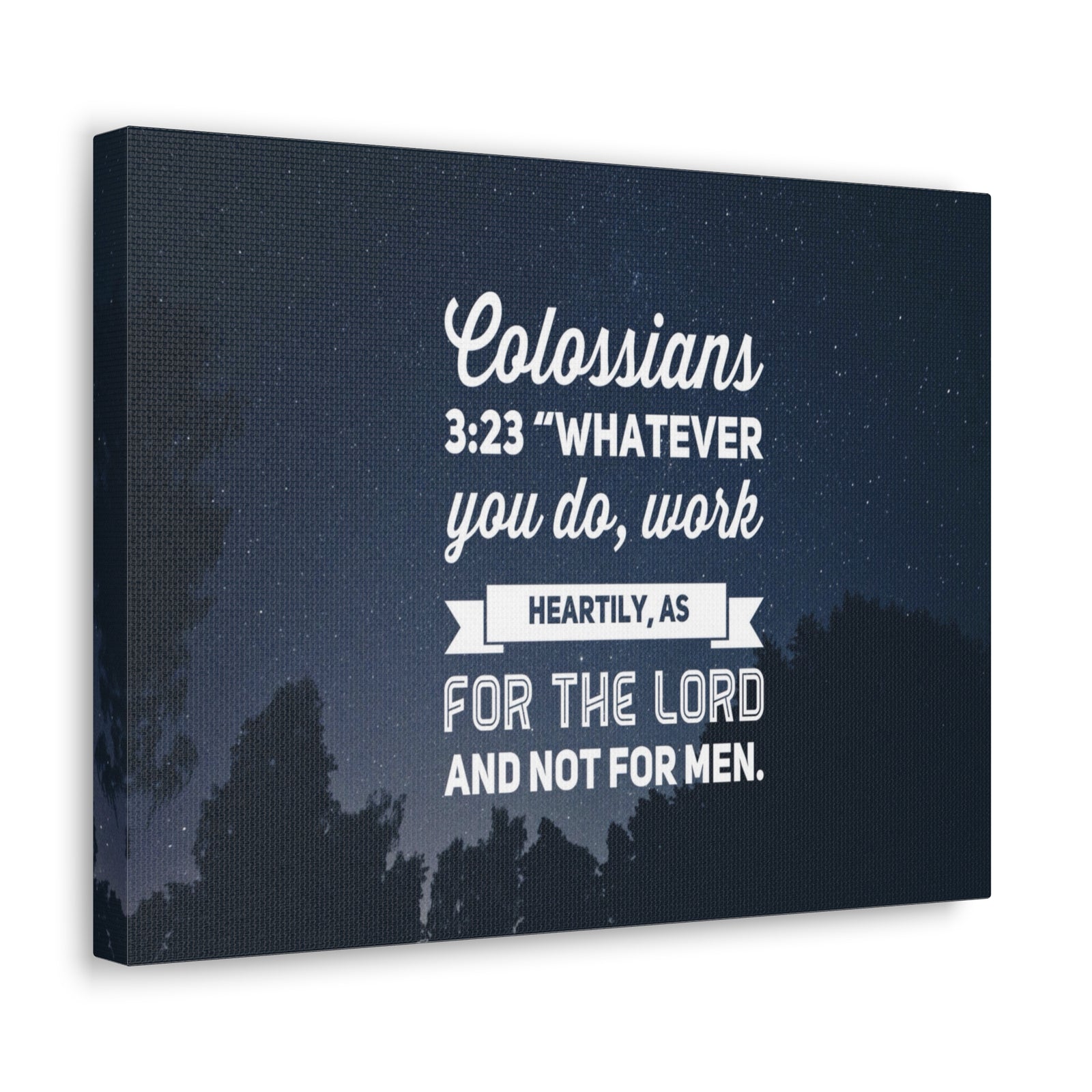 Scripture Canvas For The Lord Colossians 3:23 Christian Wall Art Bible Verse Print Ready to Hang-Express Your Love Gifts