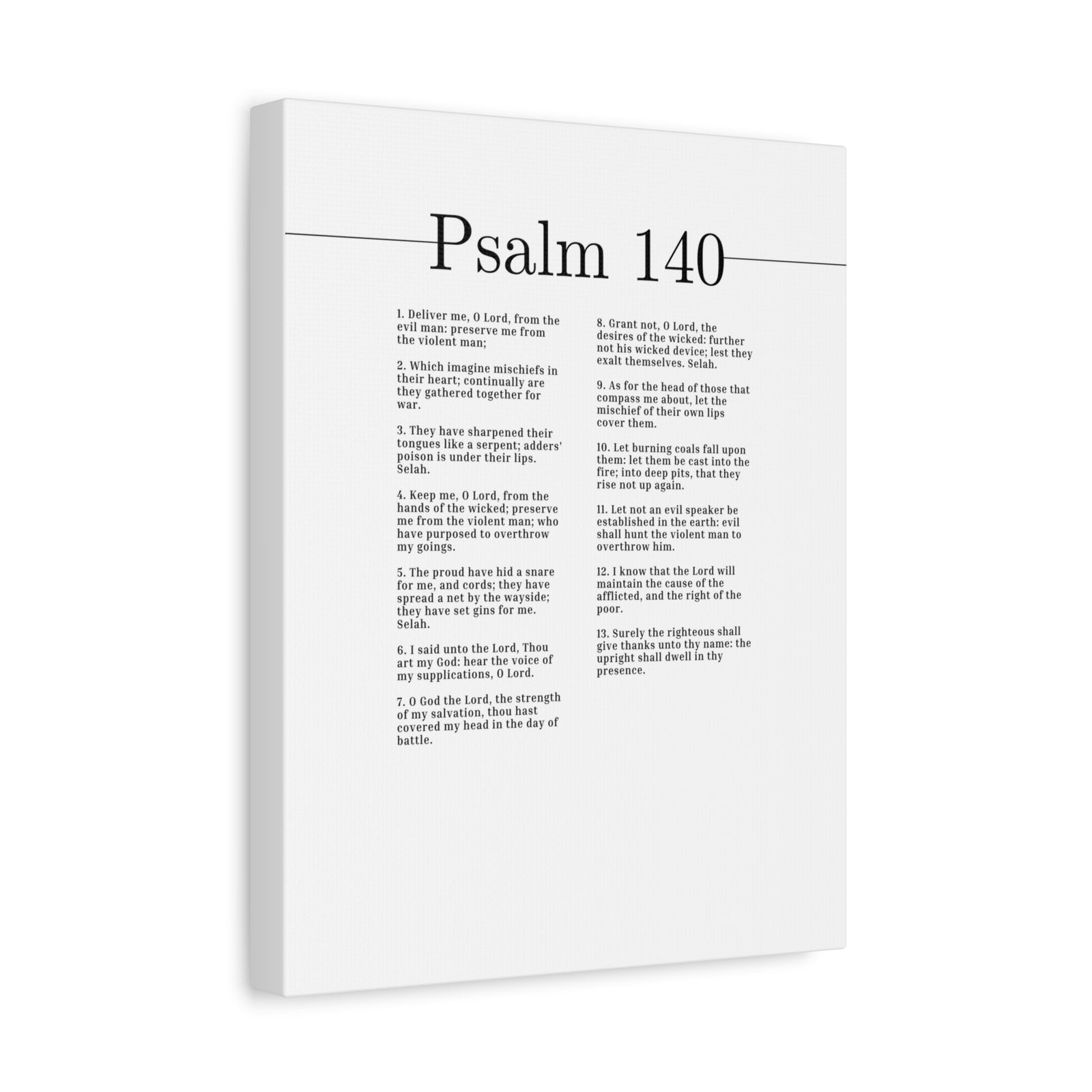 Scripture Canvas Keep Me, O Lord Psalm 140 Christian Wall Art Bible Verse Print Ready to Hang-Express Your Love Gifts