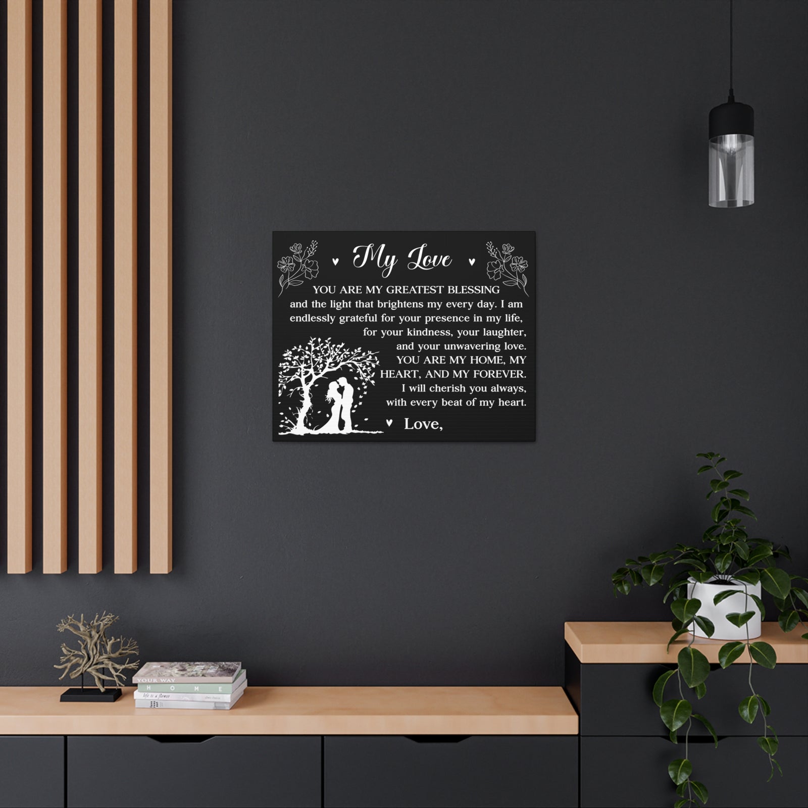 Personalized You Are My Greatest Blessing Romantic Inspirational Print Ready to Hang Artwork Unframed-Express Your Love Gifts