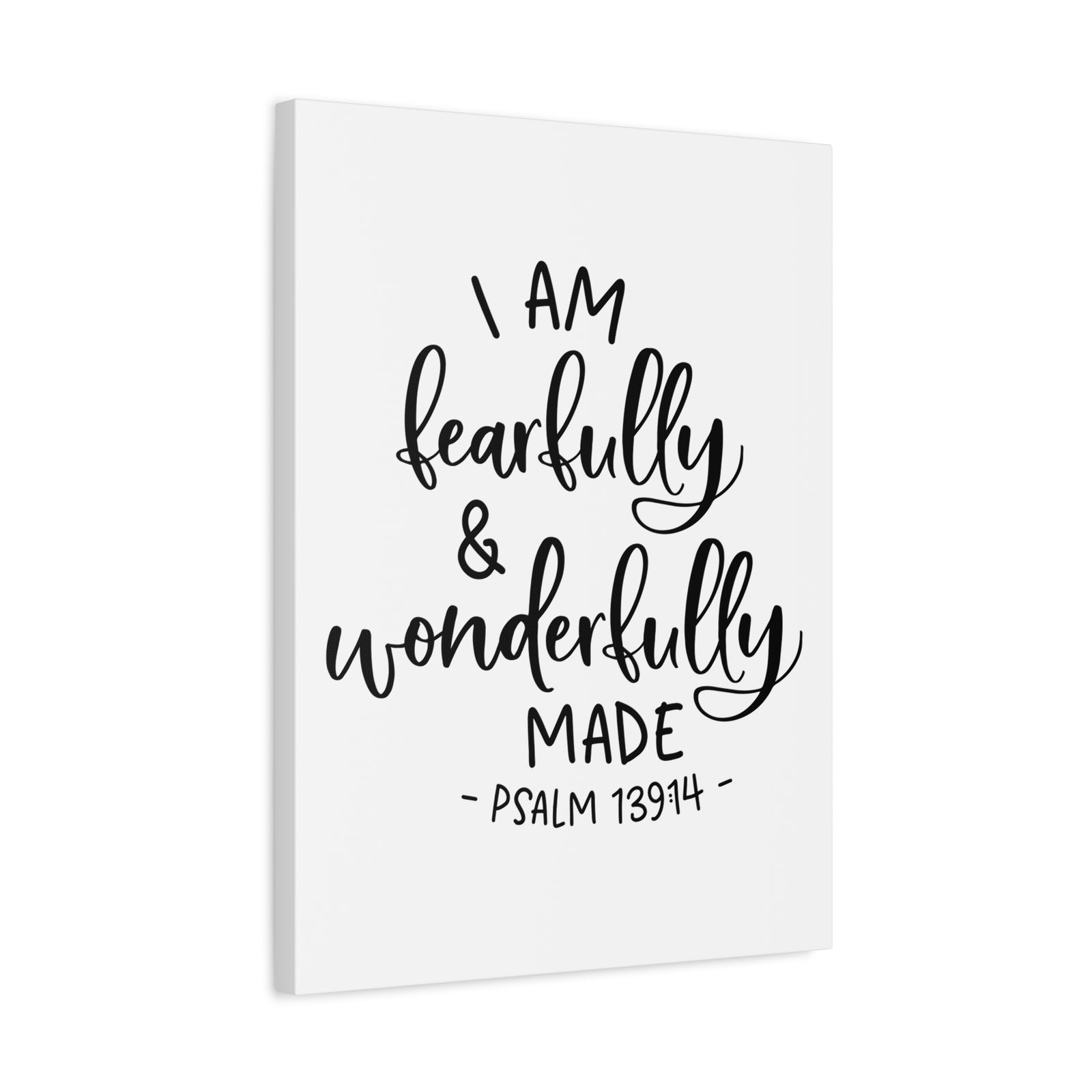 Scripture Canvas I Am Fearfully Psalm 139:14 Christian Wall Art Bible Verse Print Ready to Hang-Express Your Love Gifts