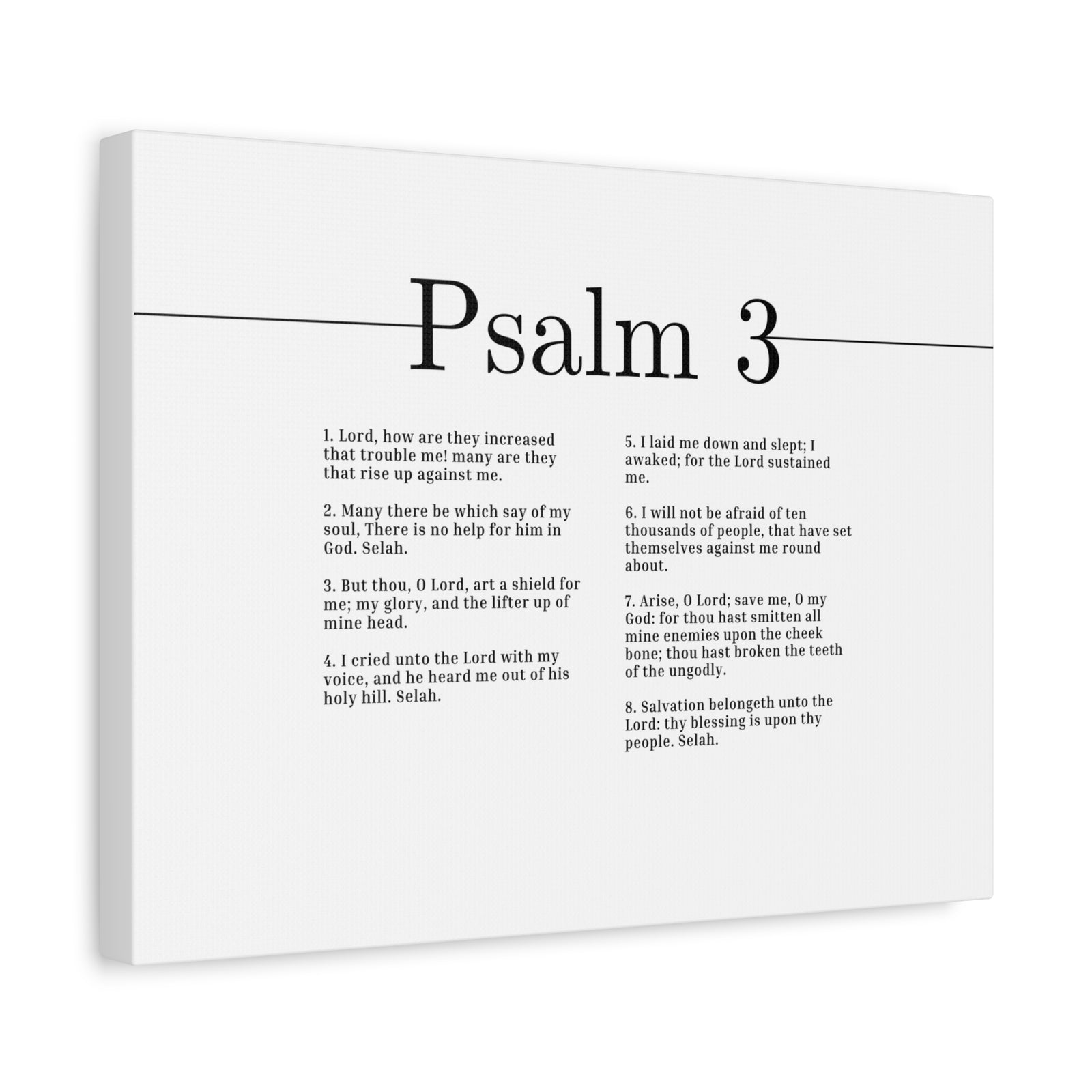 Scripture Canvas Arise, O Lord Psalm 3 Christian Wall Art Bible Verse Print Ready to Hang-Express Your Love Gifts