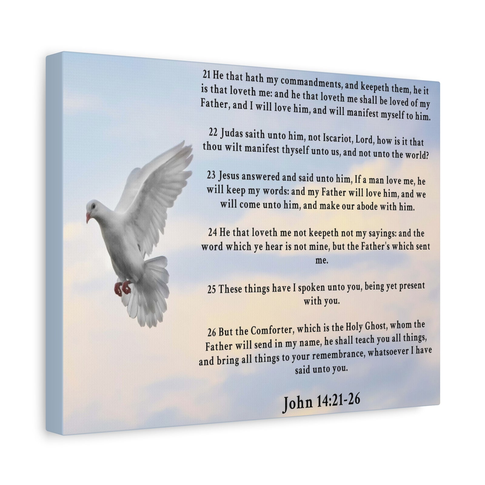 Scripture Walls John 14:21-26 KJV Christian Wall Art Print Ready to Hang Unframed-Express Your Love Gifts