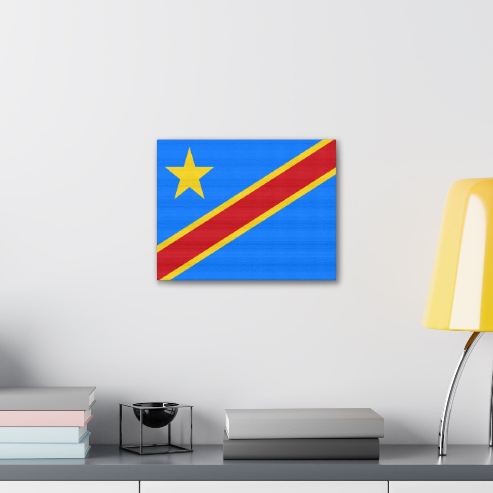 DR Congo Country Flag Canvas Vibrant Wall Art Unframed Home Decor-Express Your Love Gifts