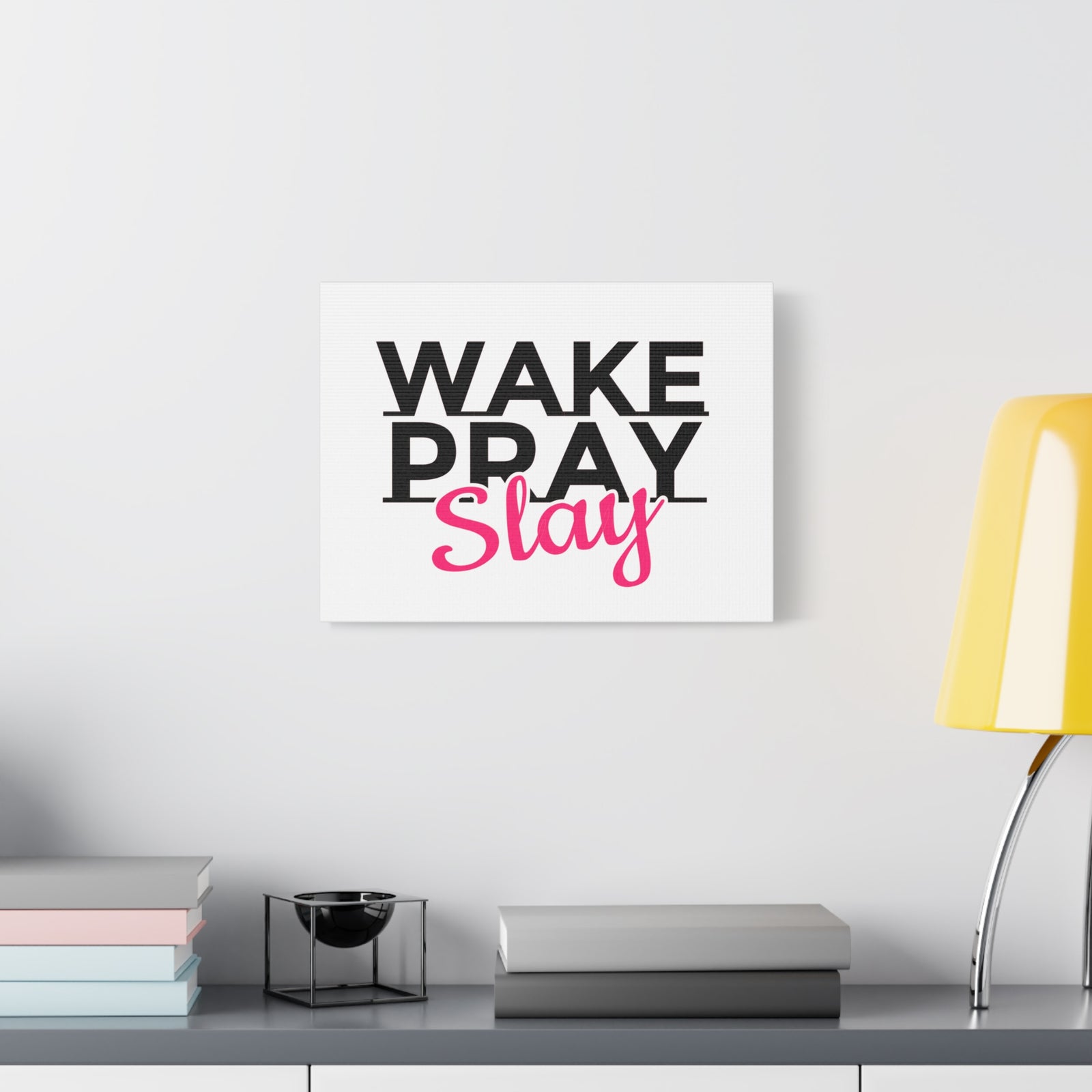 Scripture Walls Wake Pray Slay Psalm 143:8 Christian Wall Art Print Ready to Hang-Express Your Love Gifts