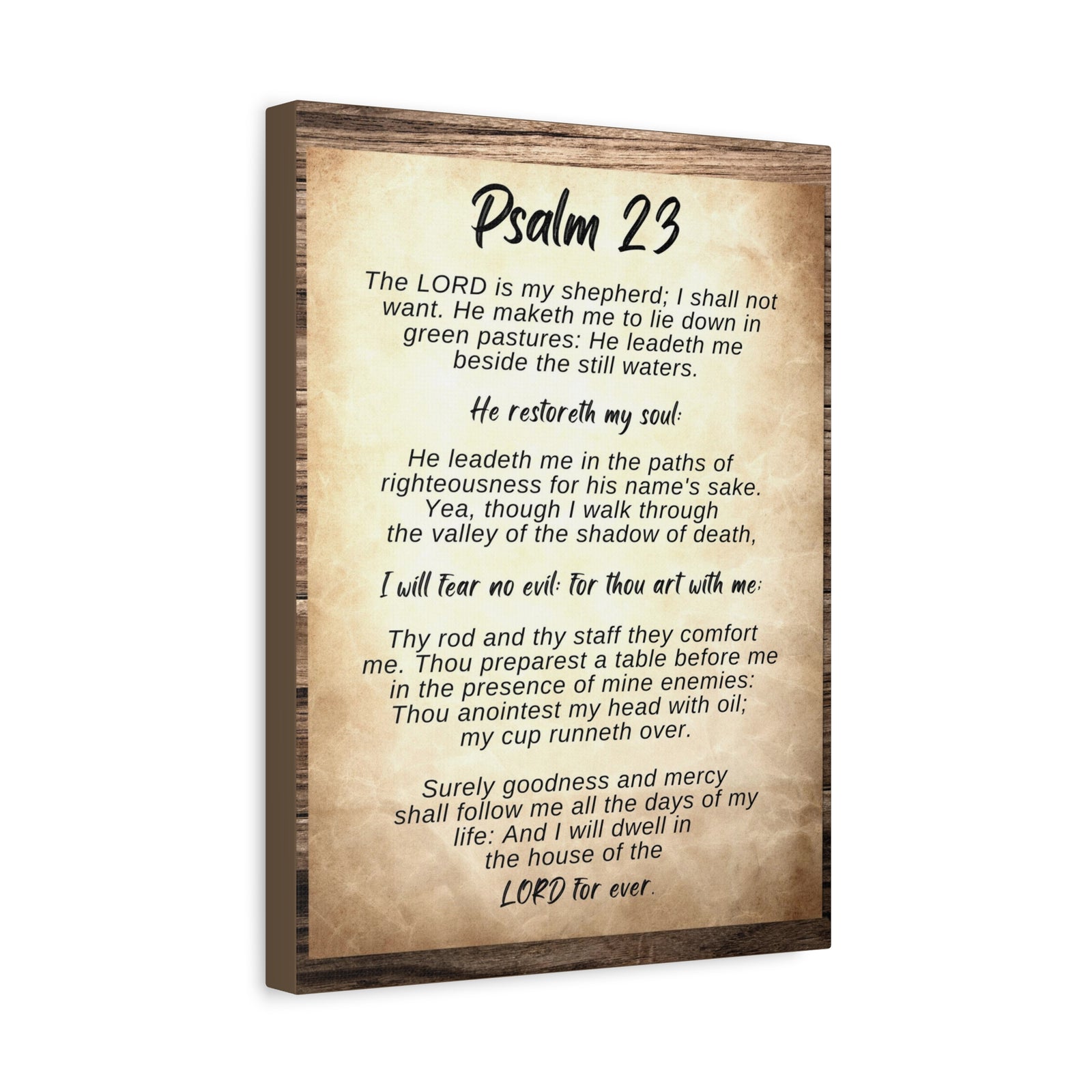 Scripture Walls The Lord Is My Shepherd Psalm 23 Bible Verse Canvas Christian Wall Art Ready to Hang-Express Your Love Gifts