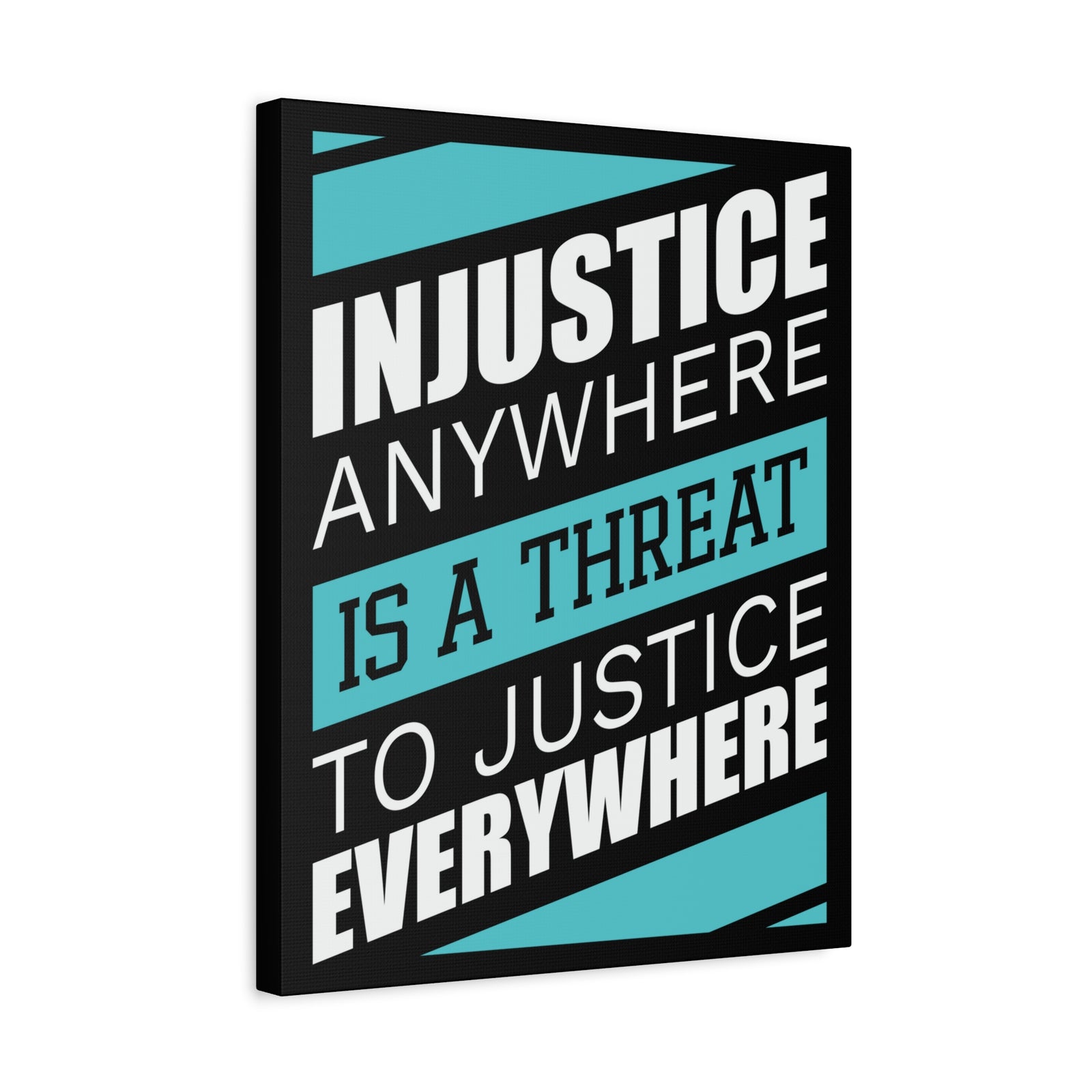 Inspirational Quote Canvas Threat To Justice Wall Art Motivational Motto Inspiring Prints Artwork Decor Ready to Hang-Express Your Love Gifts